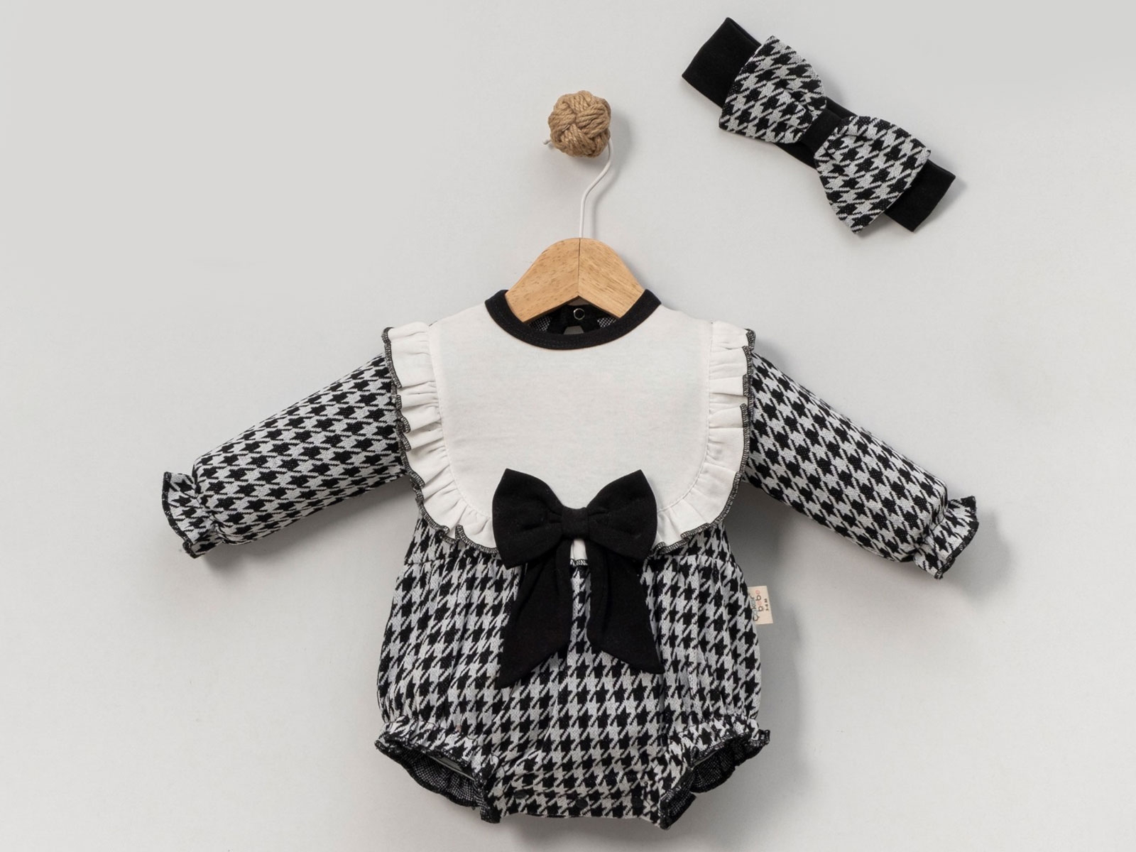 Kazayağı Desenli Bebe Romper