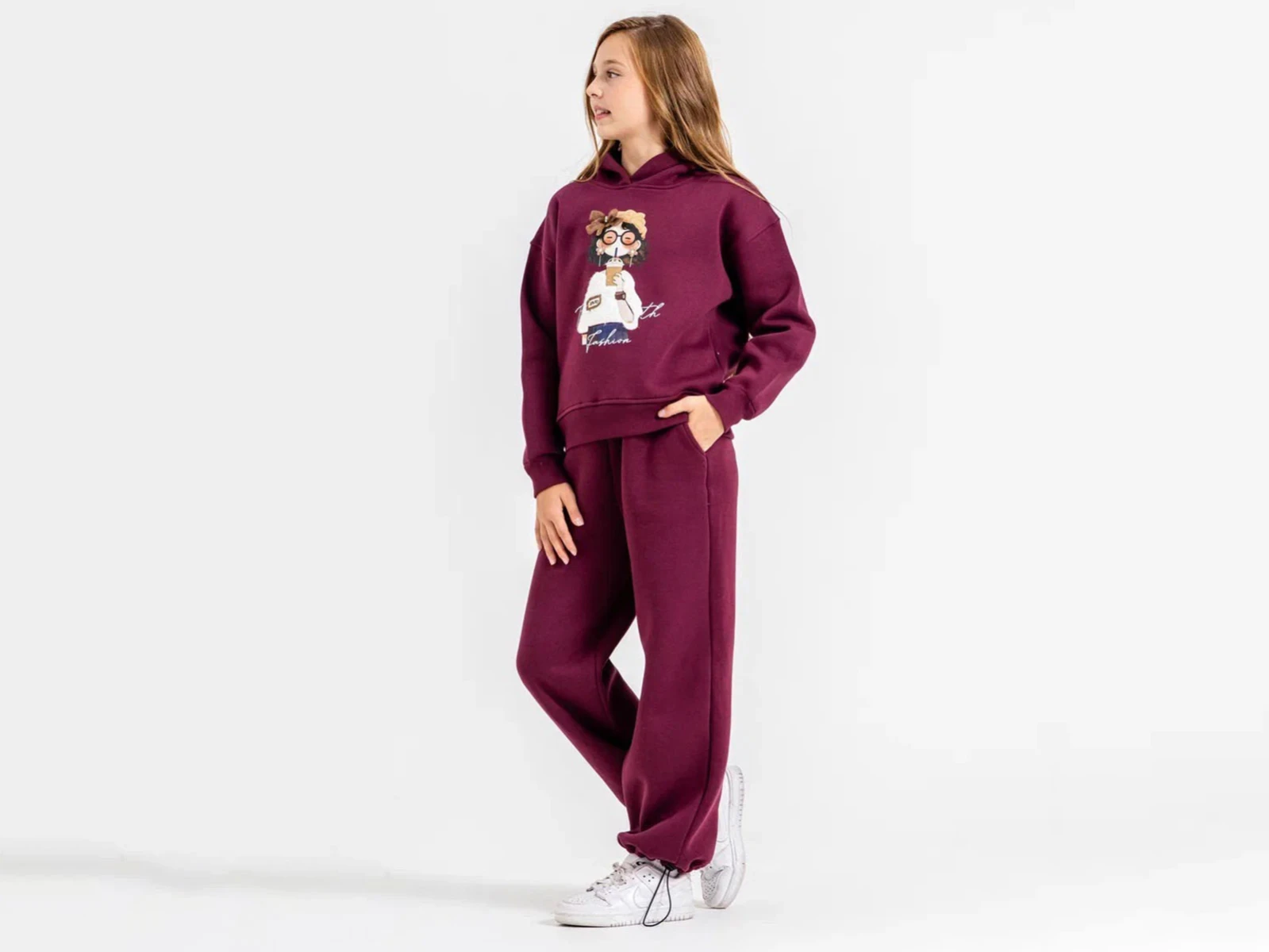 Toptan ÖZ BEBE Kız Baskılı Şardonlu 3 İp Kız Takım Toptan Bebek Çocuk Giyim - Beniz Kids