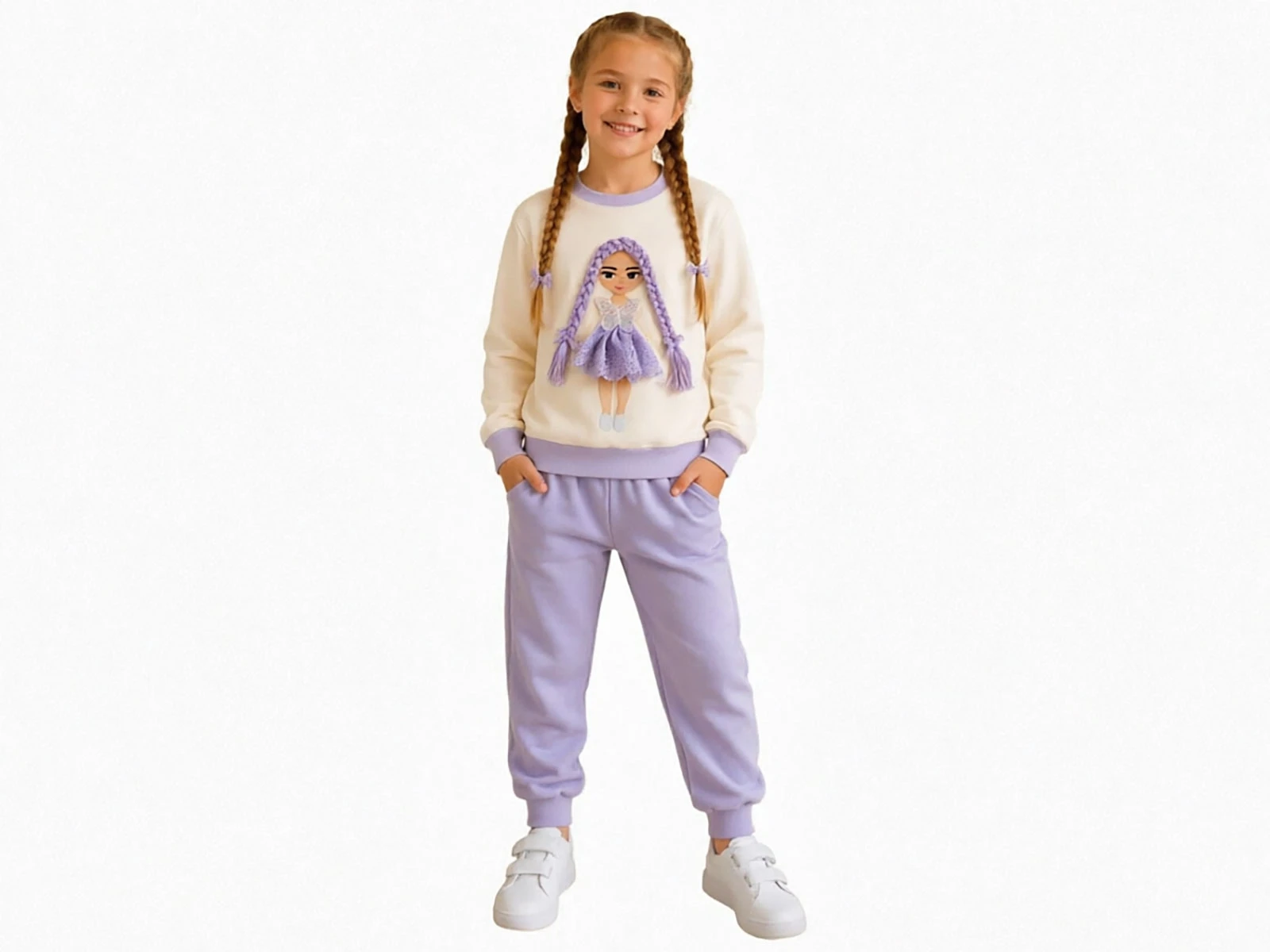 Toptan MİSS MELİNDA Kız Bebek Baskılı Kız Takım  Toptan Bebek Çocuk Giyim - Beniz Kids