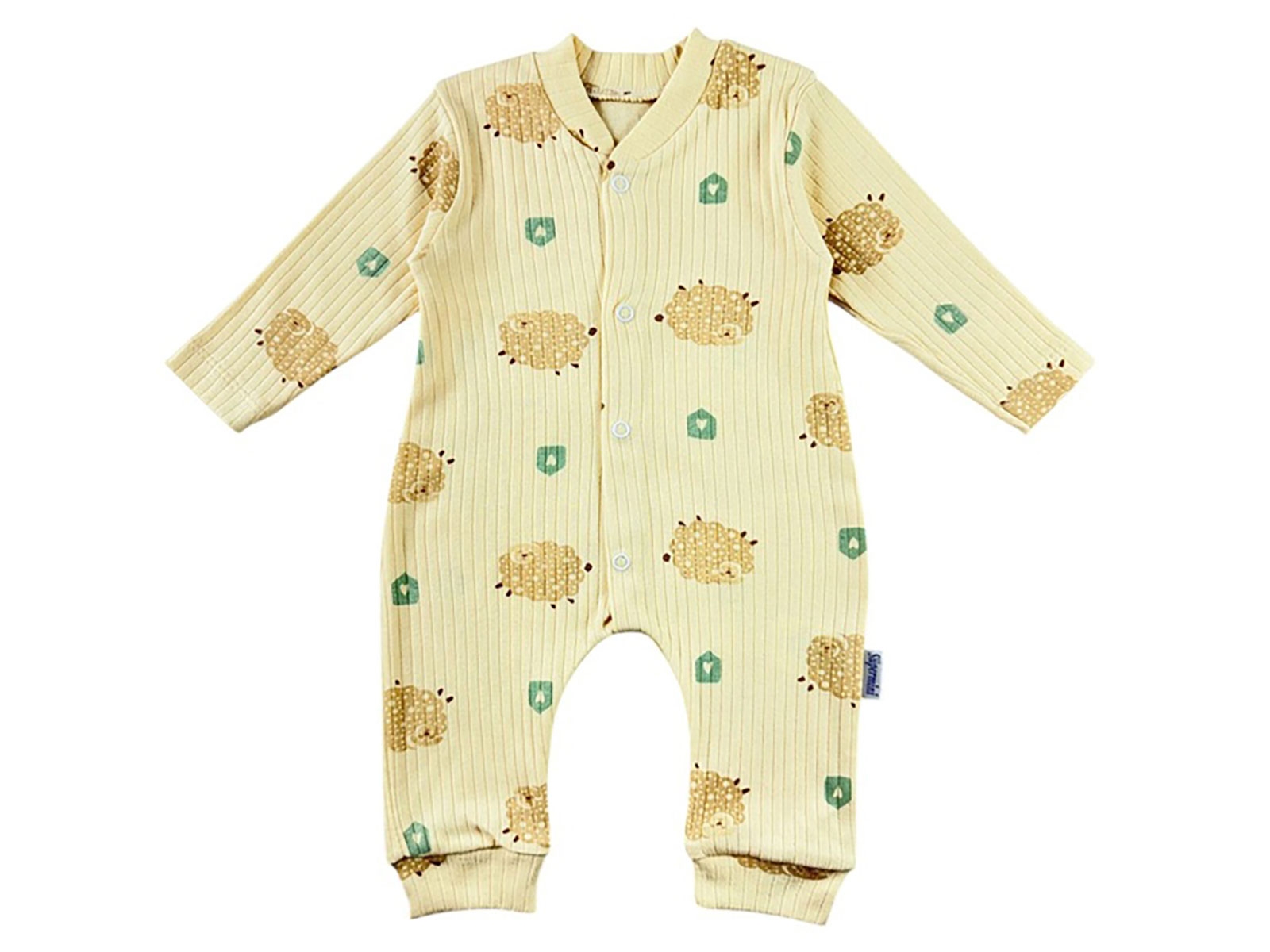 Koyun Desenli Raporlu Unisex Bebe Tulum