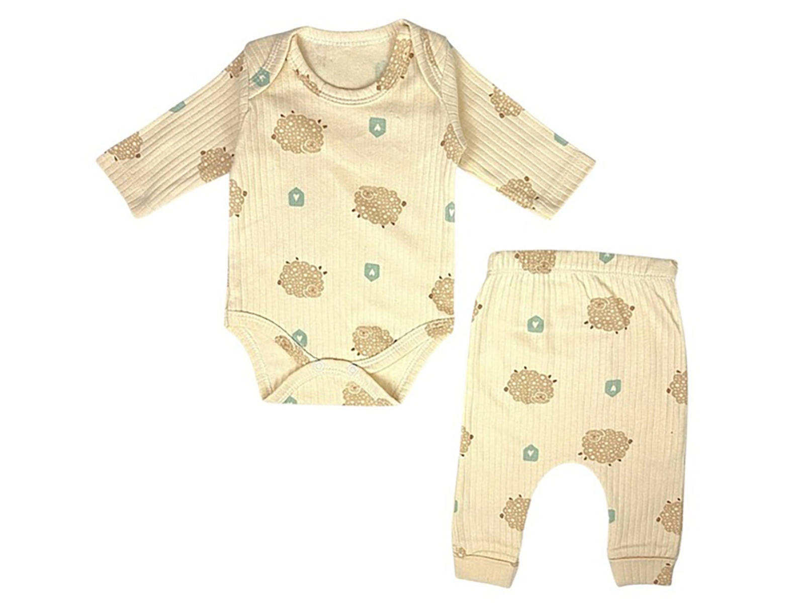 Koyun Desenli Unisex Bebe Takım
