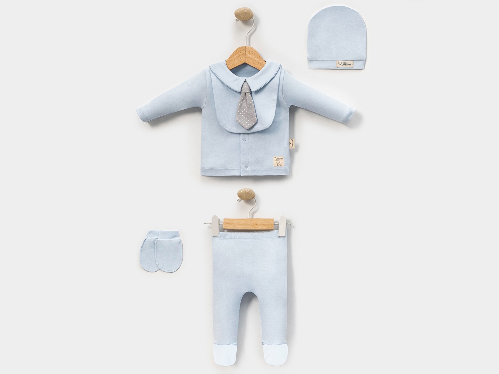 Toptan CAYZEN Kravatlı Erkek Bebe 5li Set Toptan Bebek Çocuk Giyim - Beniz Kids