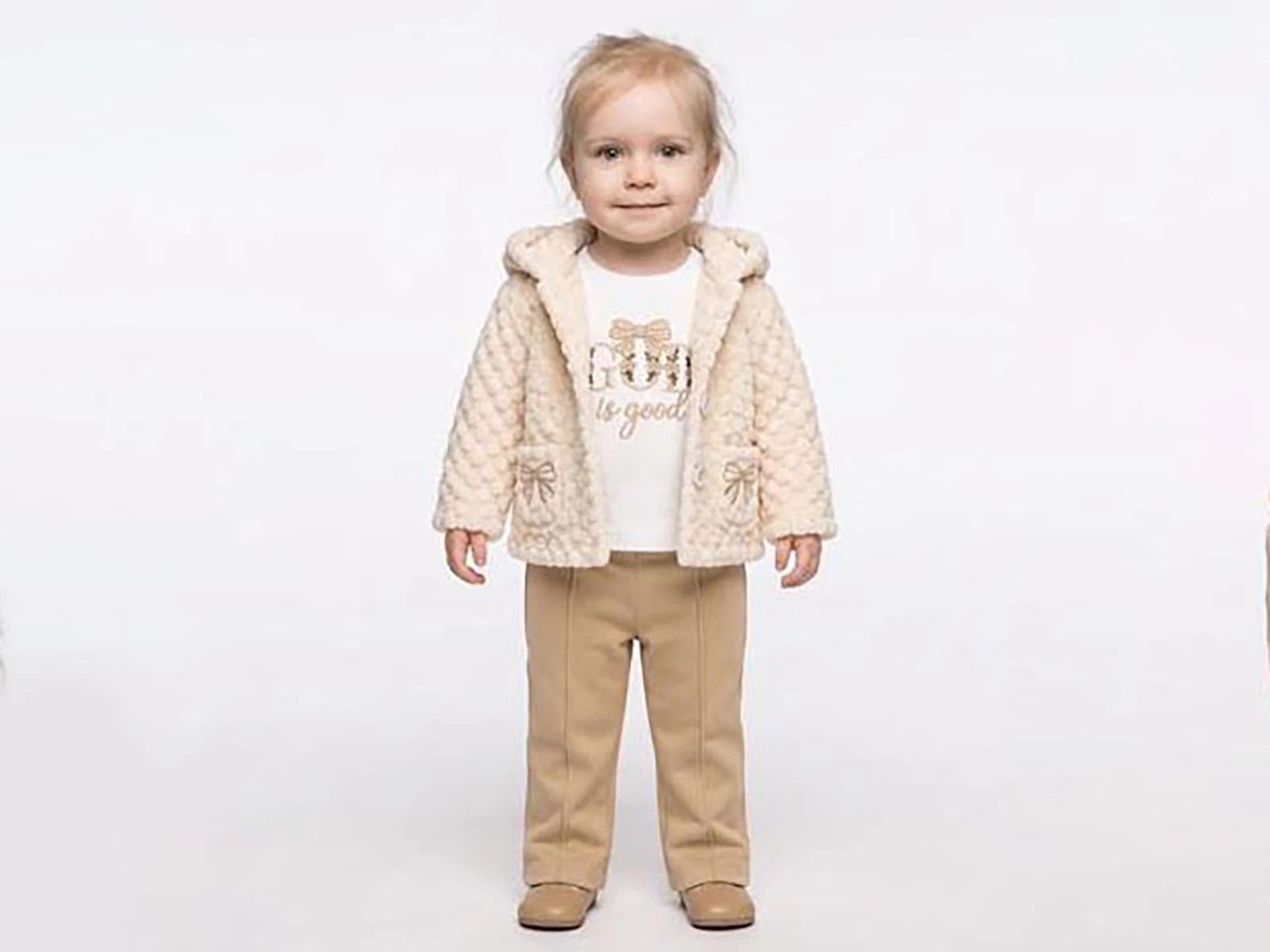 Toptan ELCİ BABY Kurdele Detay 3'lü Kız Bebek Takım Toptan Bebek Çocuk Giyim - Beniz Kids
