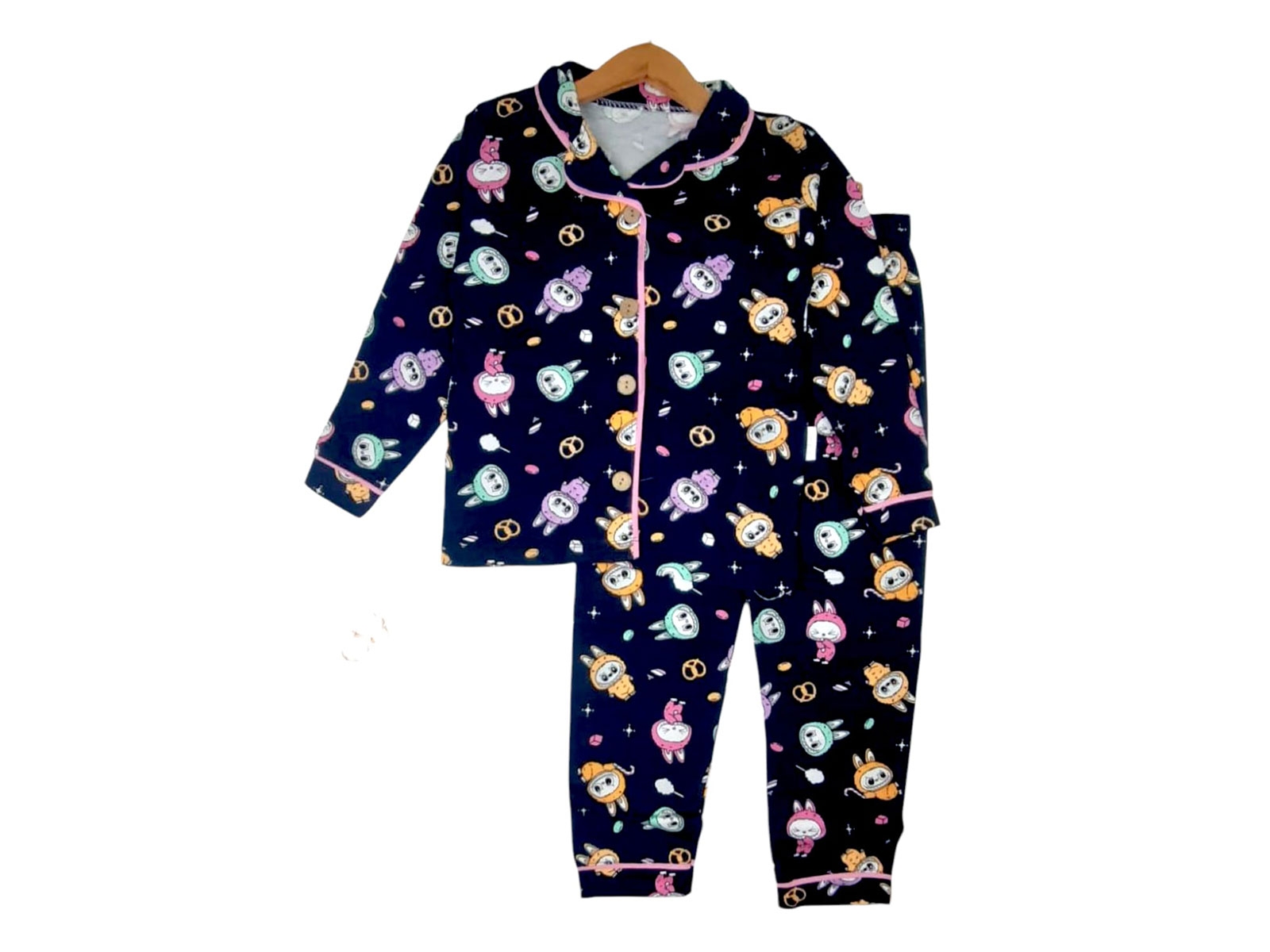 Labubu Baskılı Kız Pijama Takım 