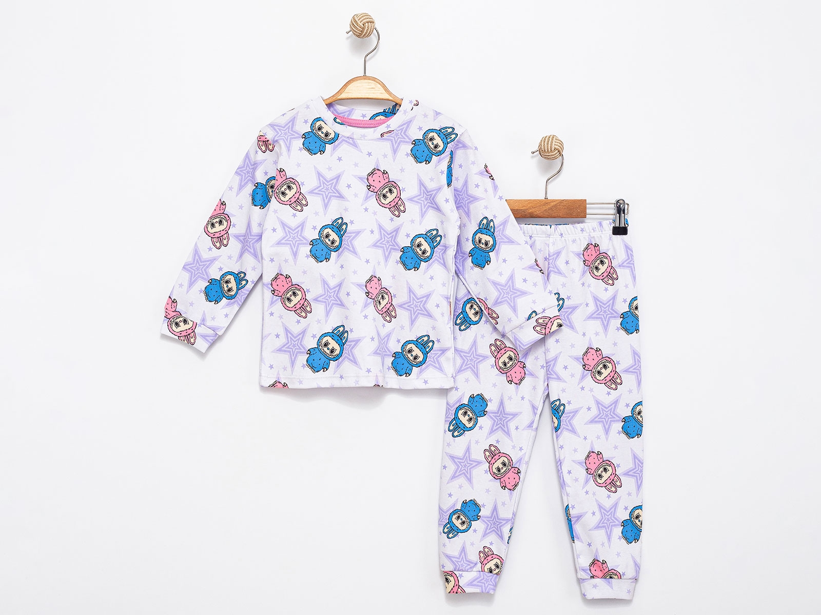Labubu Desenli Kız Pijama Takım