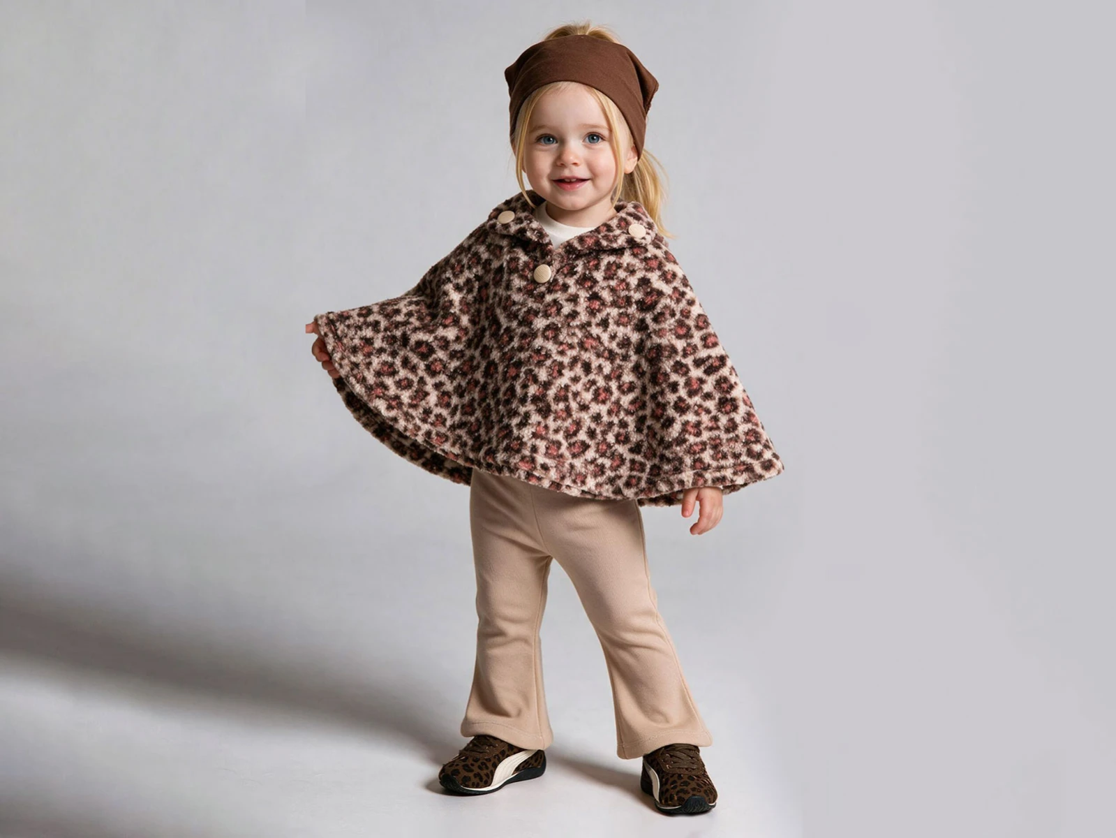 Toptan BEYAZ BEBEK Leopar Desenli Kız Bebek Takım Toptan Bebek Çocuk Giyim - Beniz Kids