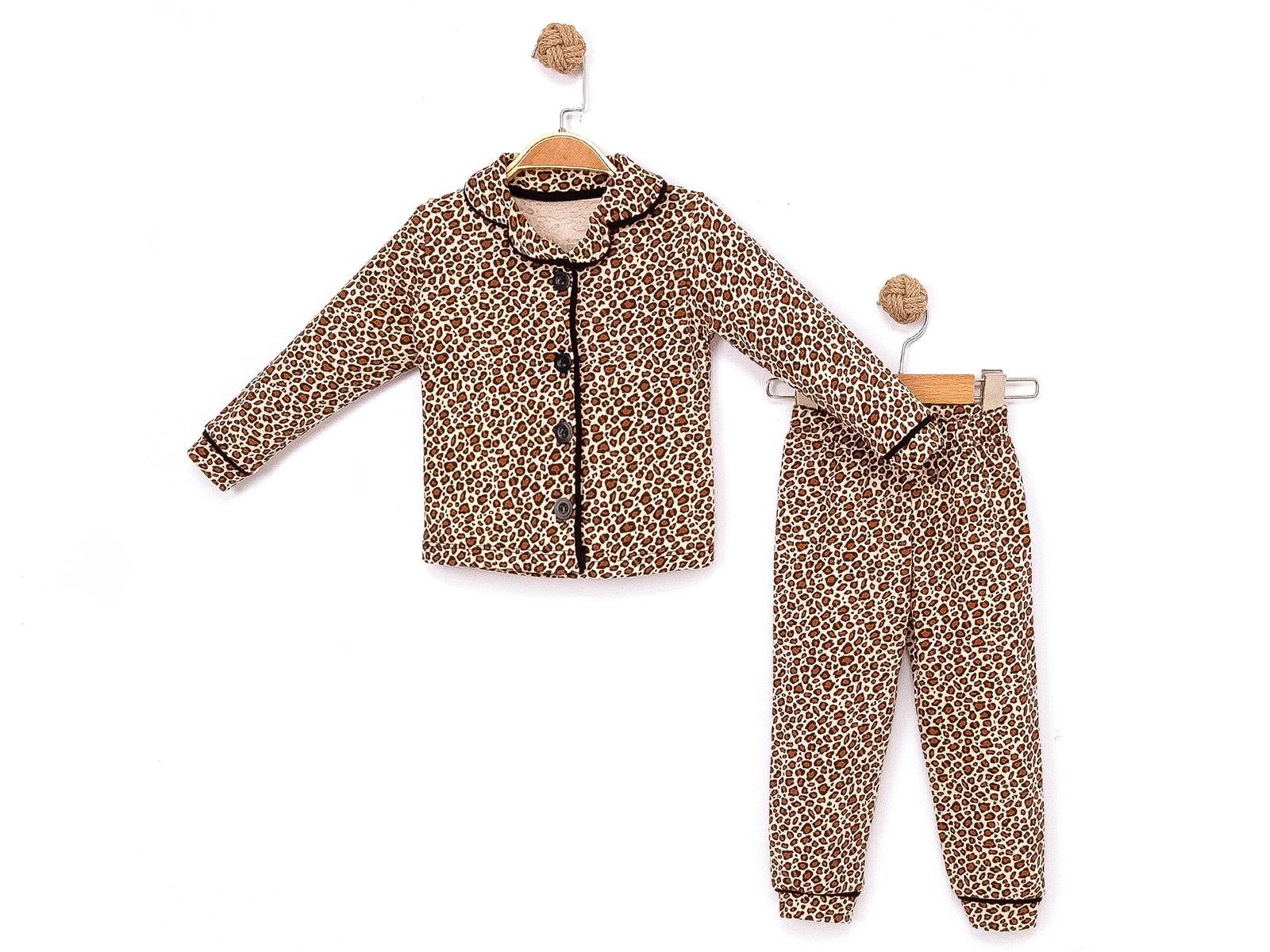 Leopar Desenli  Kız Pijama Takım