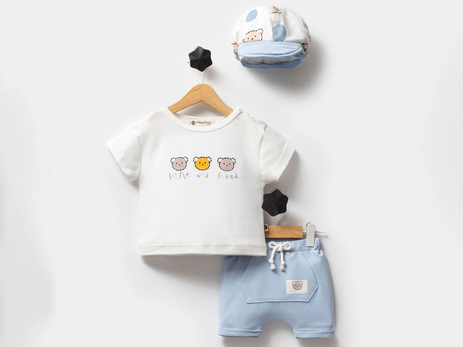 Little Baskılı Erkek Bebe Takım