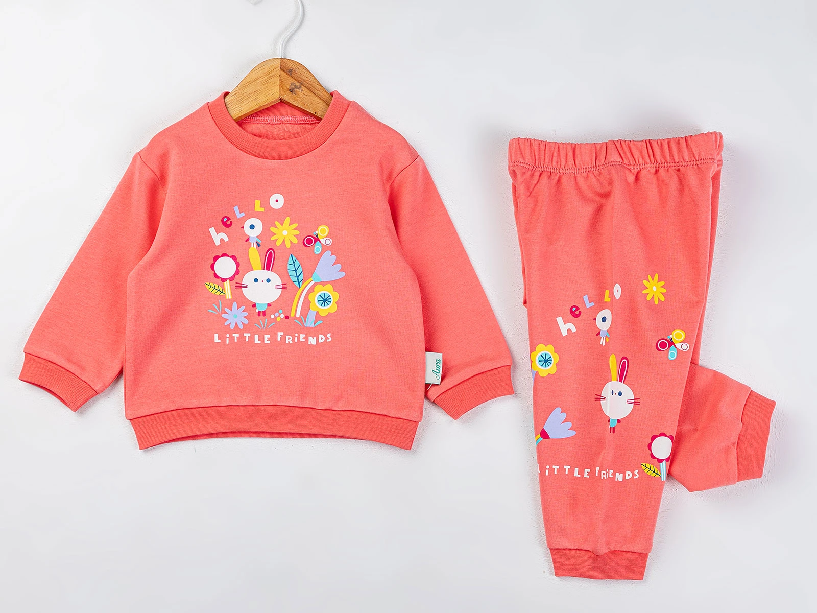 Toptan COMİX Little Friends Kız Bebek Takım Toptan Bebek Çocuk Giyim - Beniz Kids