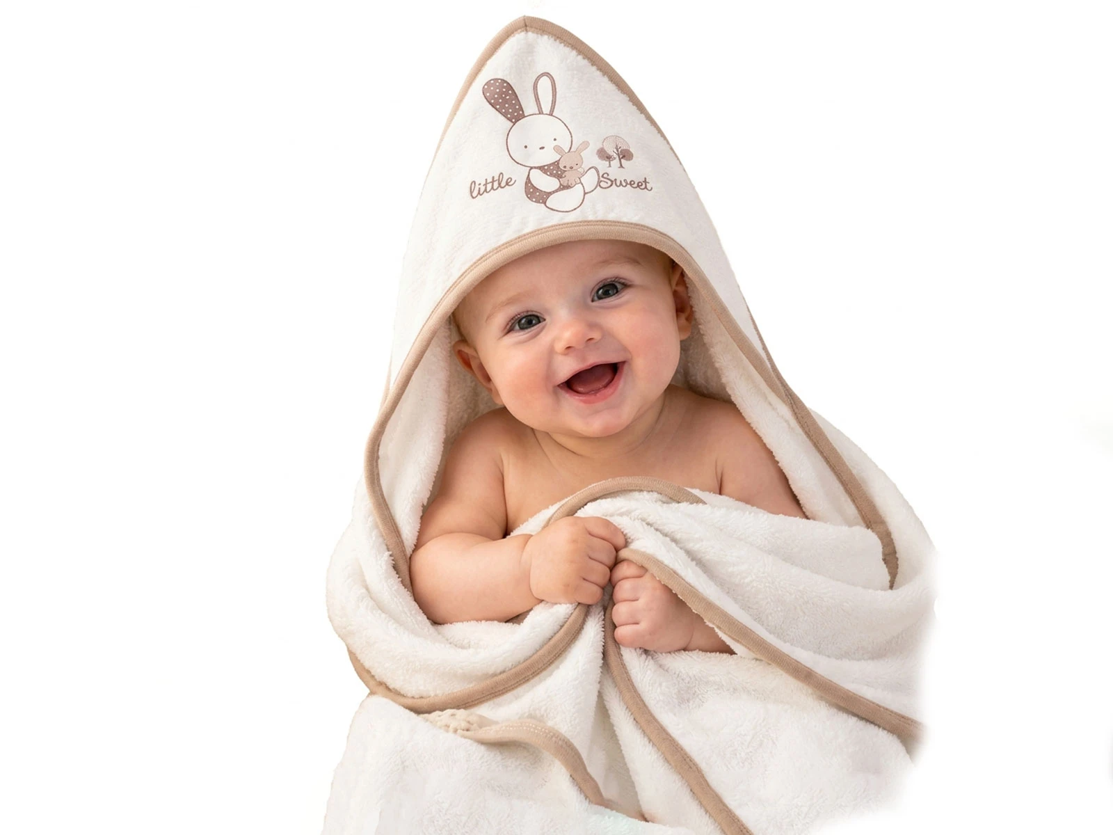 Toptan EKE BABY Little Sweet Detay Bebek Havlu Toptan Bebek Çocuk Giyim - Beniz Kids