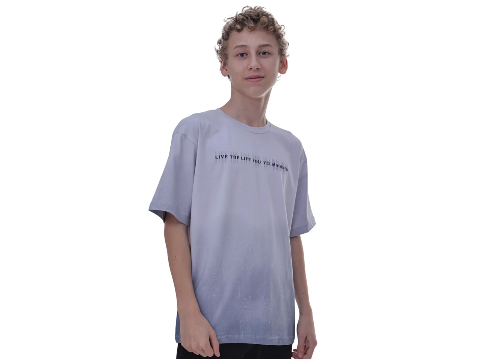 Live Baskılı Oversize Erkek Tişört