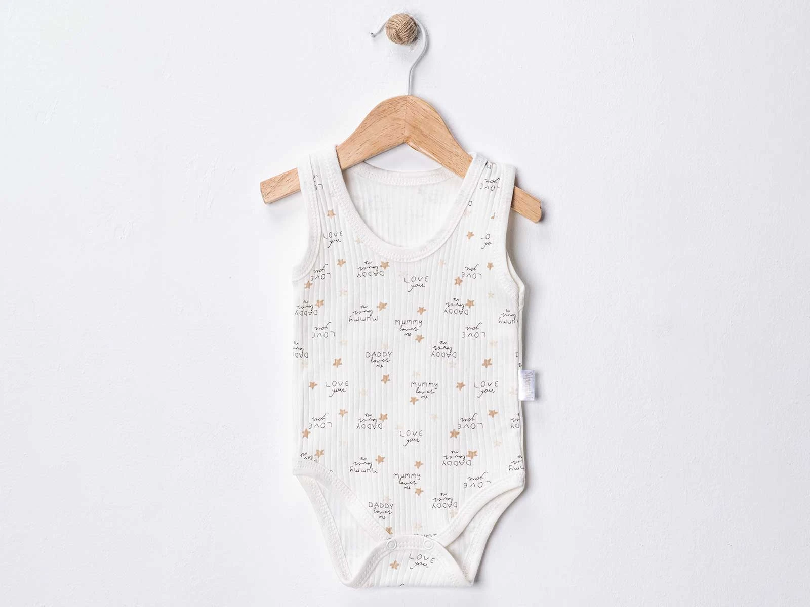 Love Baskılı Bebe Çıtçıtlı Badi