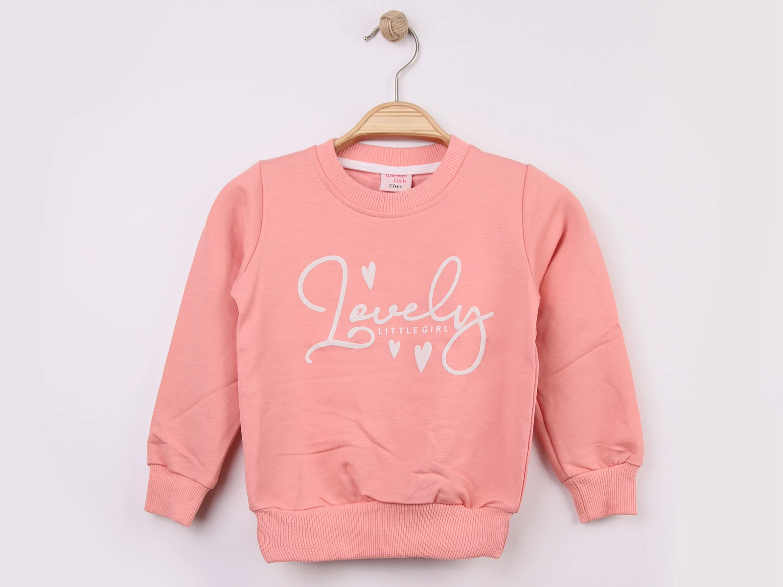 Toptan WENGE KİDS Love Baskılı Kız Sweat  Toptan Bebek Çocuk Giyim - Beniz Kids