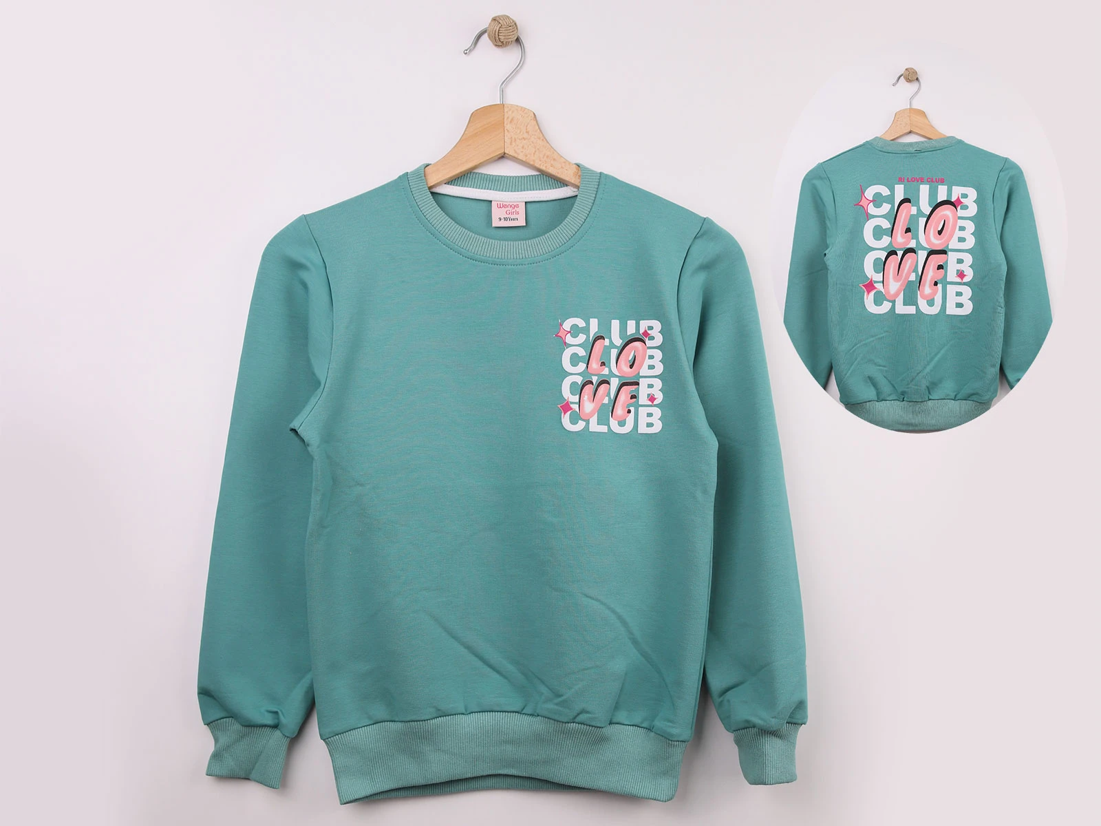 Toptan WENGE KİDS Love Club Baskılı Erkek Sweat  Toptan Bebek Çocuk Giyim - Beniz Kids