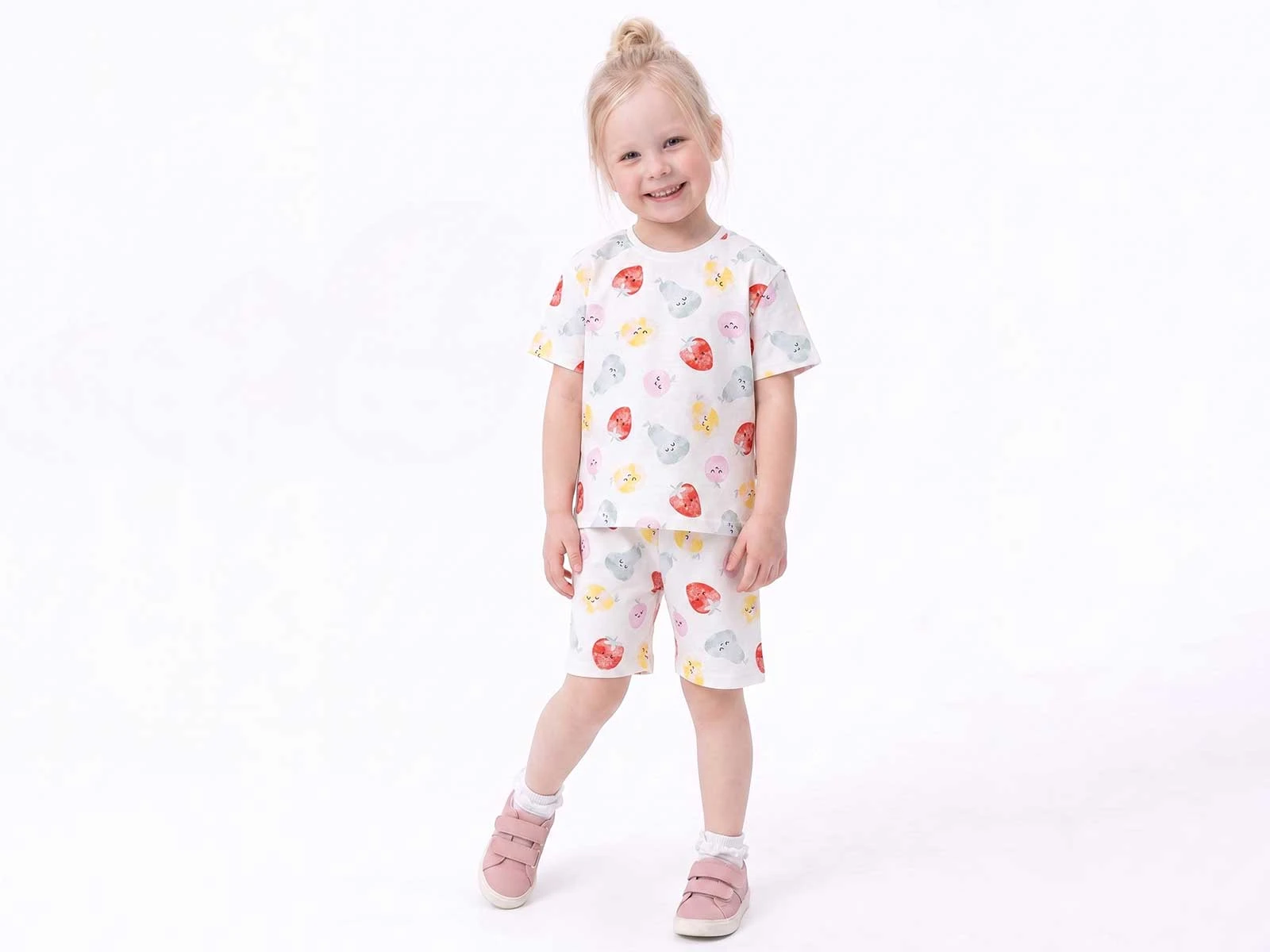 Meyve Desenli Kız Pijama Takım 