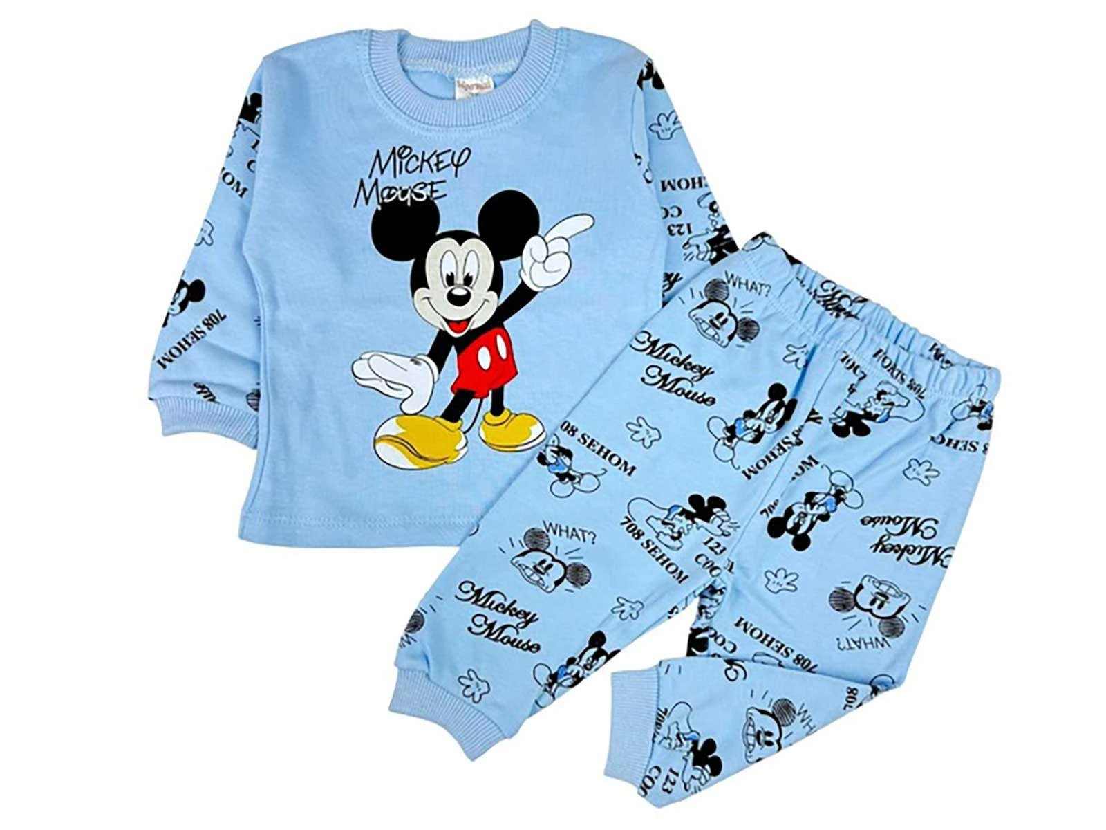 Mickey Mouse Baskılı Erkek Bebe Takım 