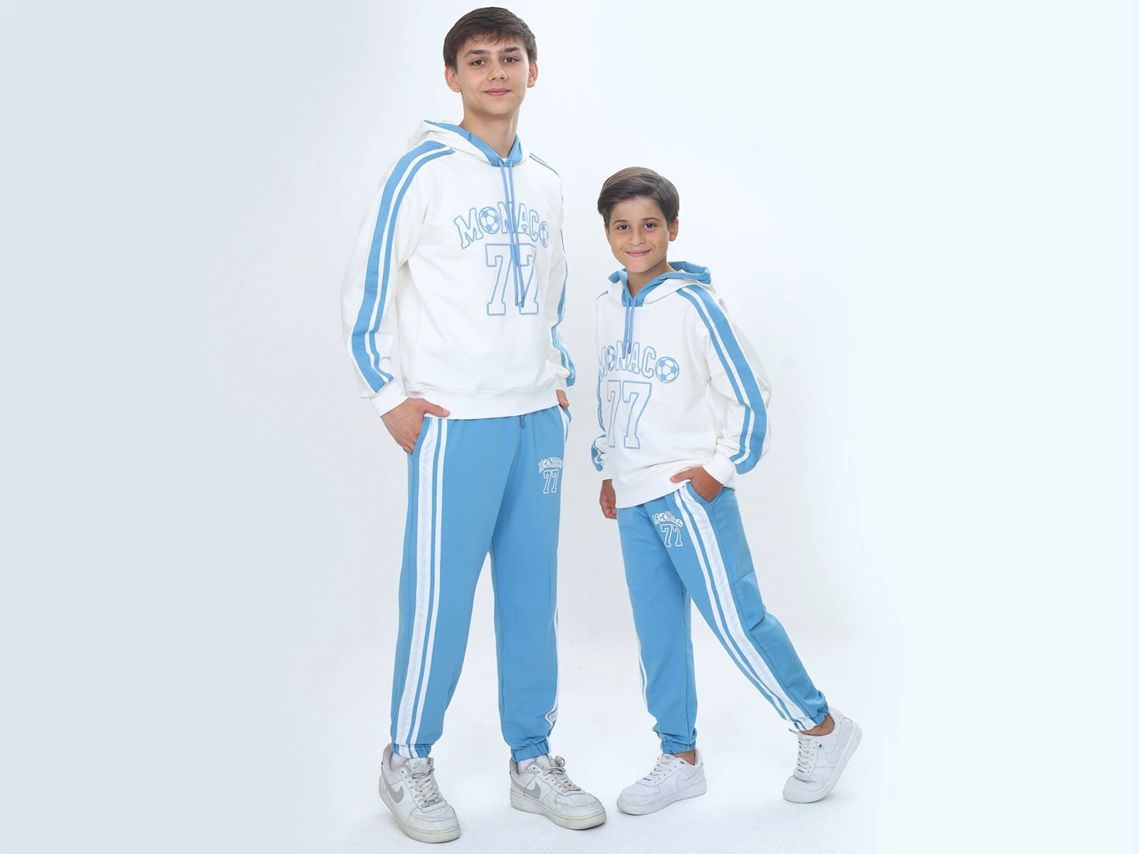 Toptan VIZVIZ Monaco Baskılı 2 İp Erkek Takım  Toptan Bebek Çocuk Giyim - Beniz Kids