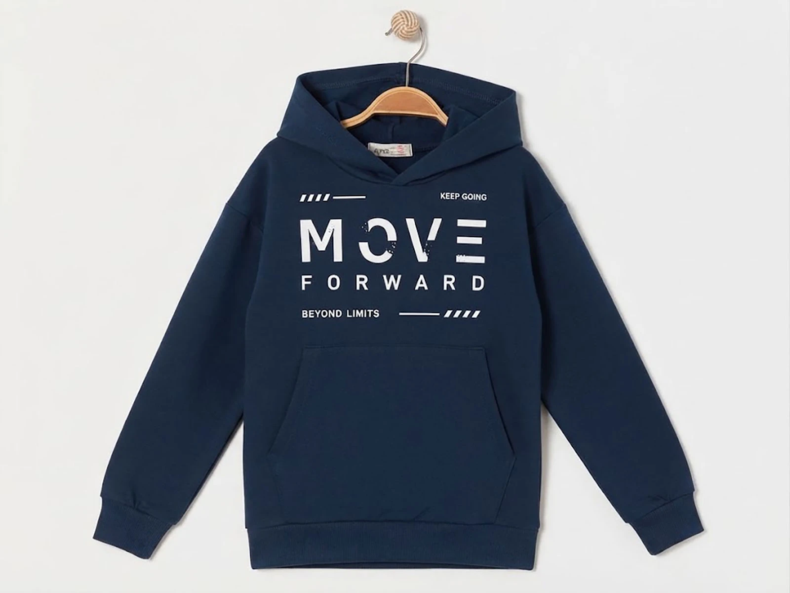 Toptan RUHAT KİDS Move Baskılı Kanguru Cepli Kapşonlu 3 İp Şardonlu Erkek Sweat  Toptan Bebek Çocuk Giyim - Beniz Kids