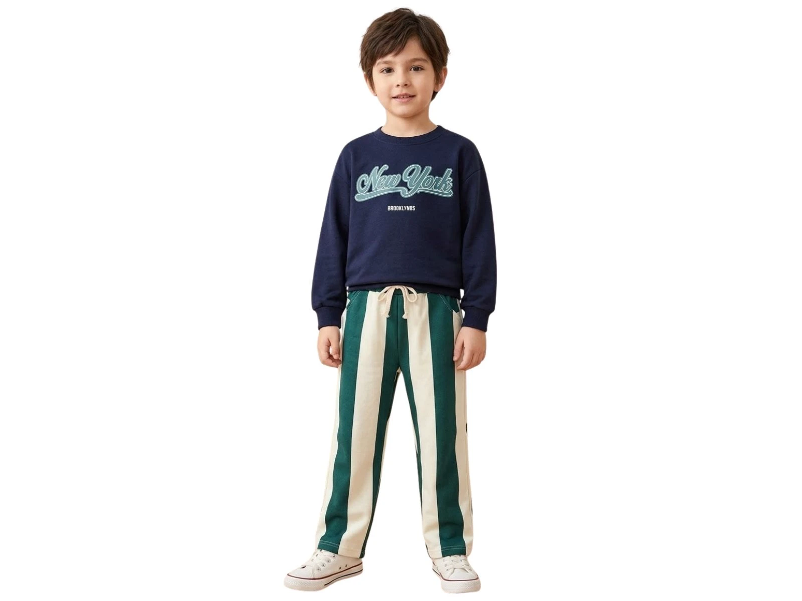 Toptan REPLİKAS New York Baskılı 3 İp Şardonsuz Erkek Takım Toptan Bebek Çocuk Giyim - Beniz Kids