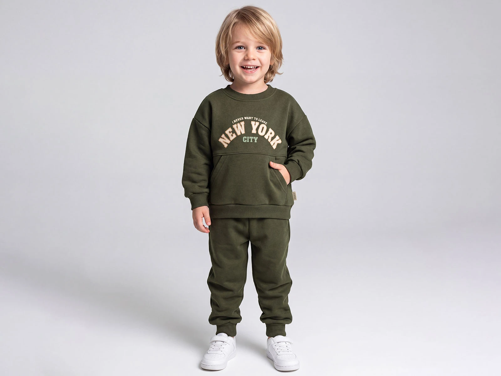 Toptan FEELY KİDS New York Baskılı Kanguru Cepli 3 İp Şardonlu Erkek Takım  Toptan Bebek Çocuk Giyim - Beniz Kids