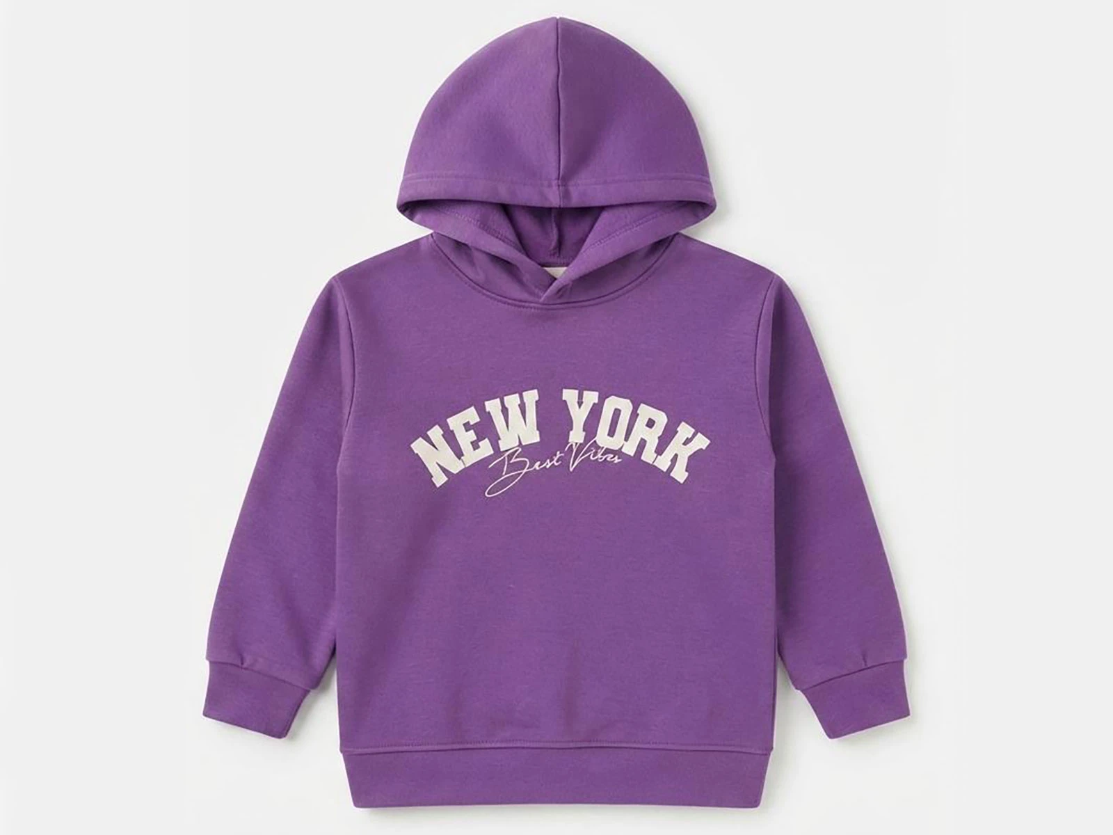 Toptan CMK New York Baskılı Kapşonlu 3 İp Şardonlu Kız Takım  Toptan Bebek Çocuk Giyim - Beniz Kids