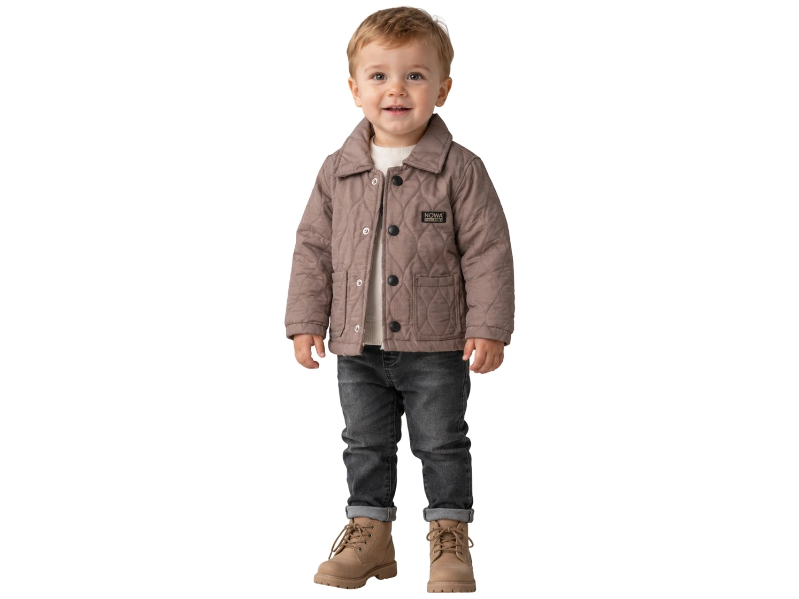 Toptan NOWA Nowa Armalı Ceketli Erkek Bebe Üçlü Takım  Toptan Bebek Çocuk Giyim - Beniz Kids