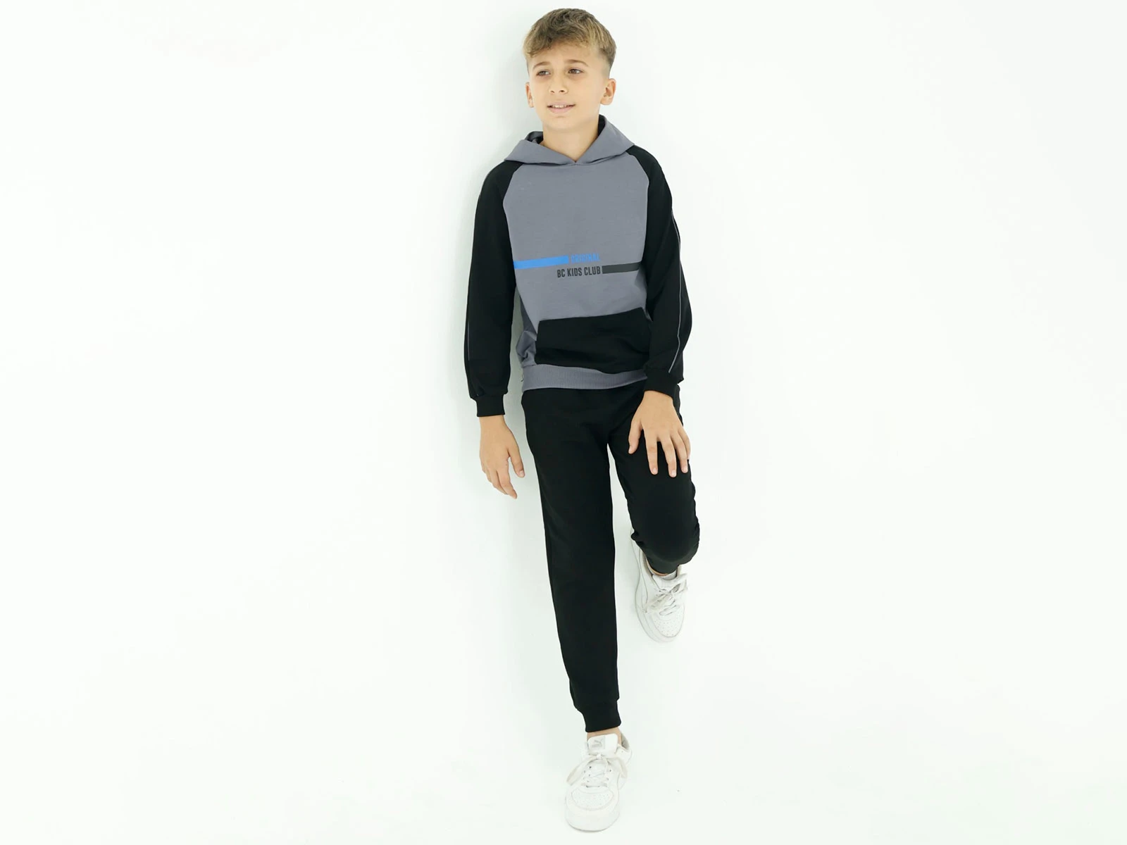Toptan BICIR KİDS Original Baskılı Kanguru Cepli Erkek Takım  Toptan Bebek Çocuk Giyim - Beniz Kids