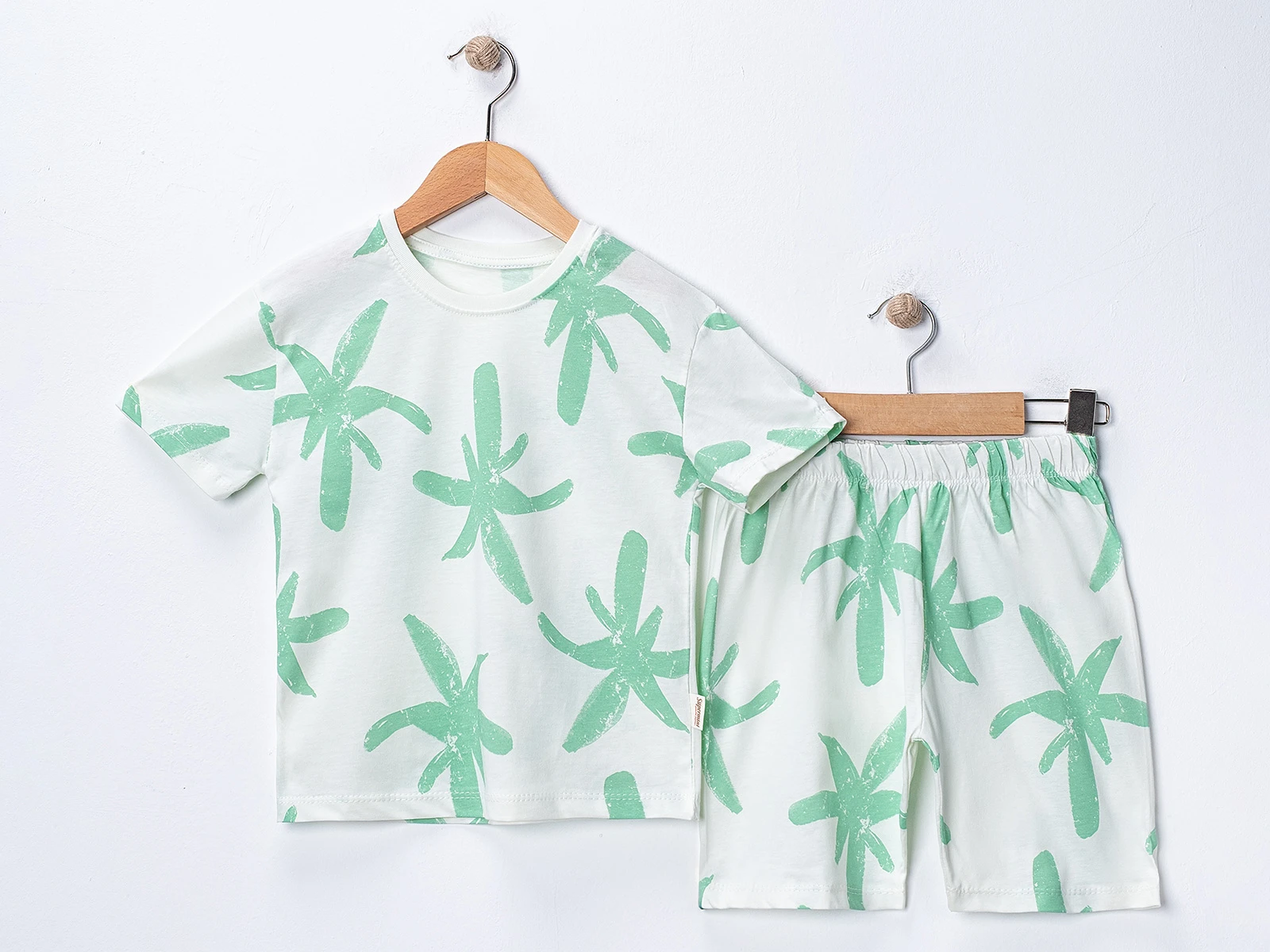 Palmiye Desenli Erkek Pijama Takım