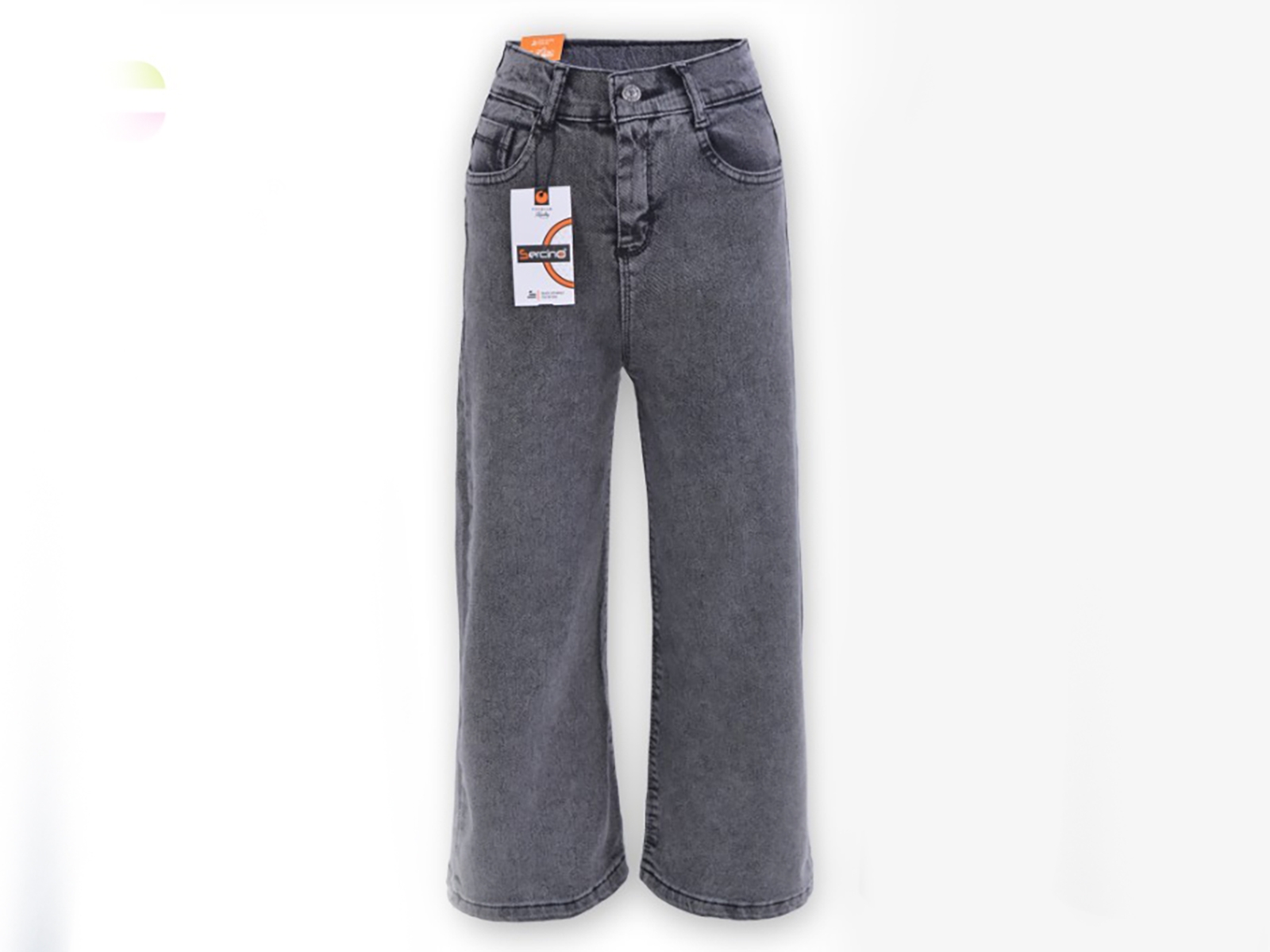 Pamuklu Geniş Paça Kız Kot Pantolon