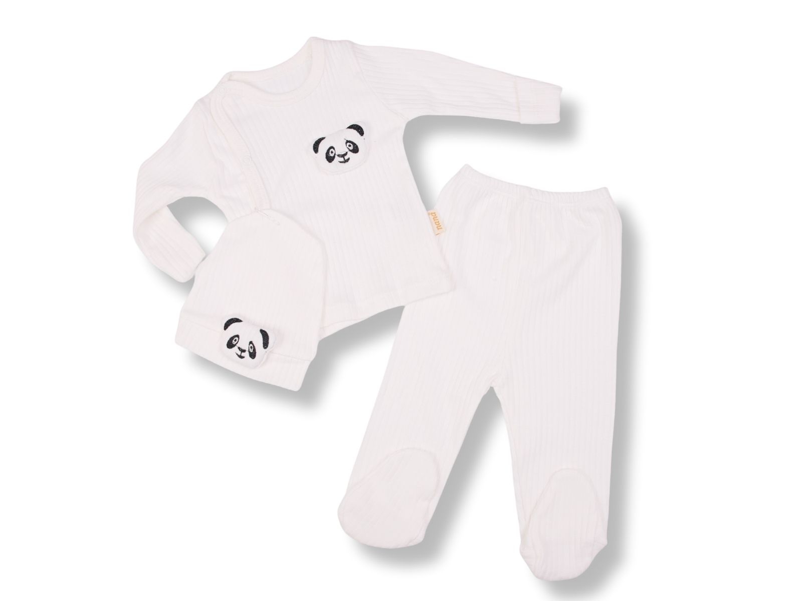 Panda Nakışlı Yenidoğan Erkek Bebe Takım