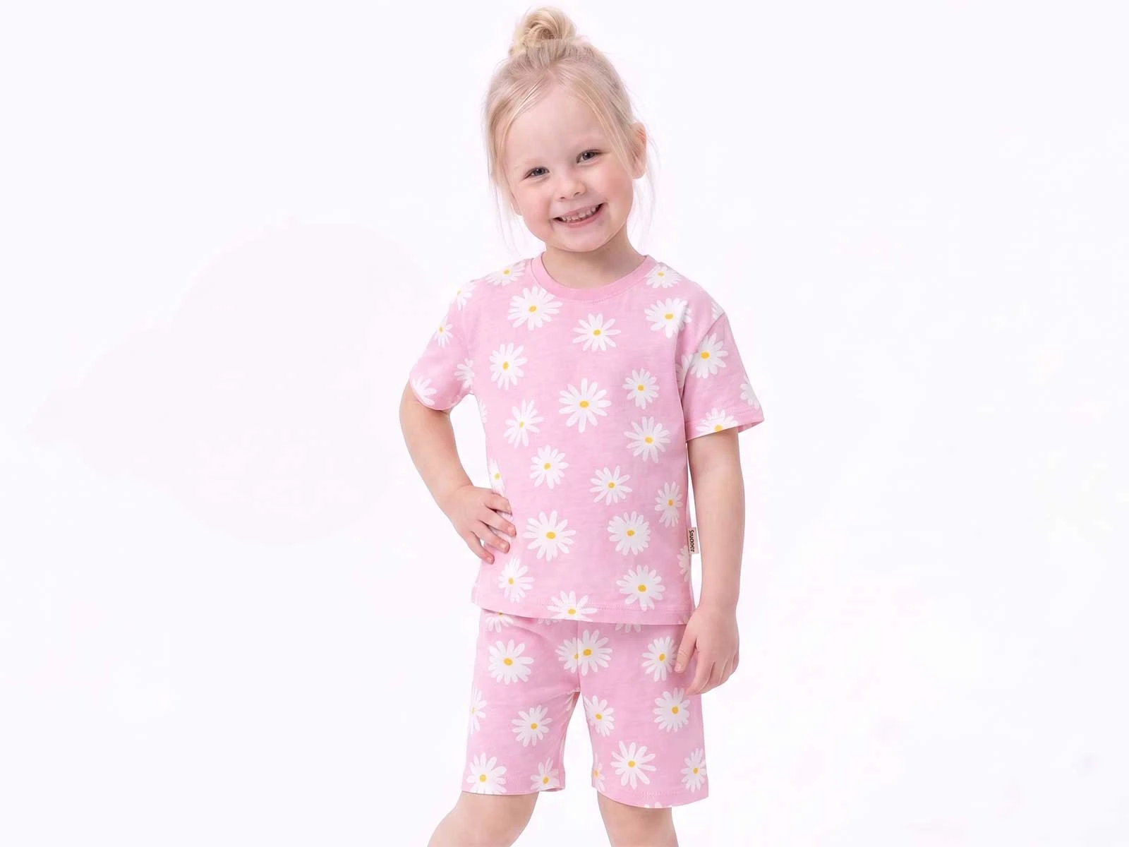 Papatya Baskılı Kız Pijama Takım 