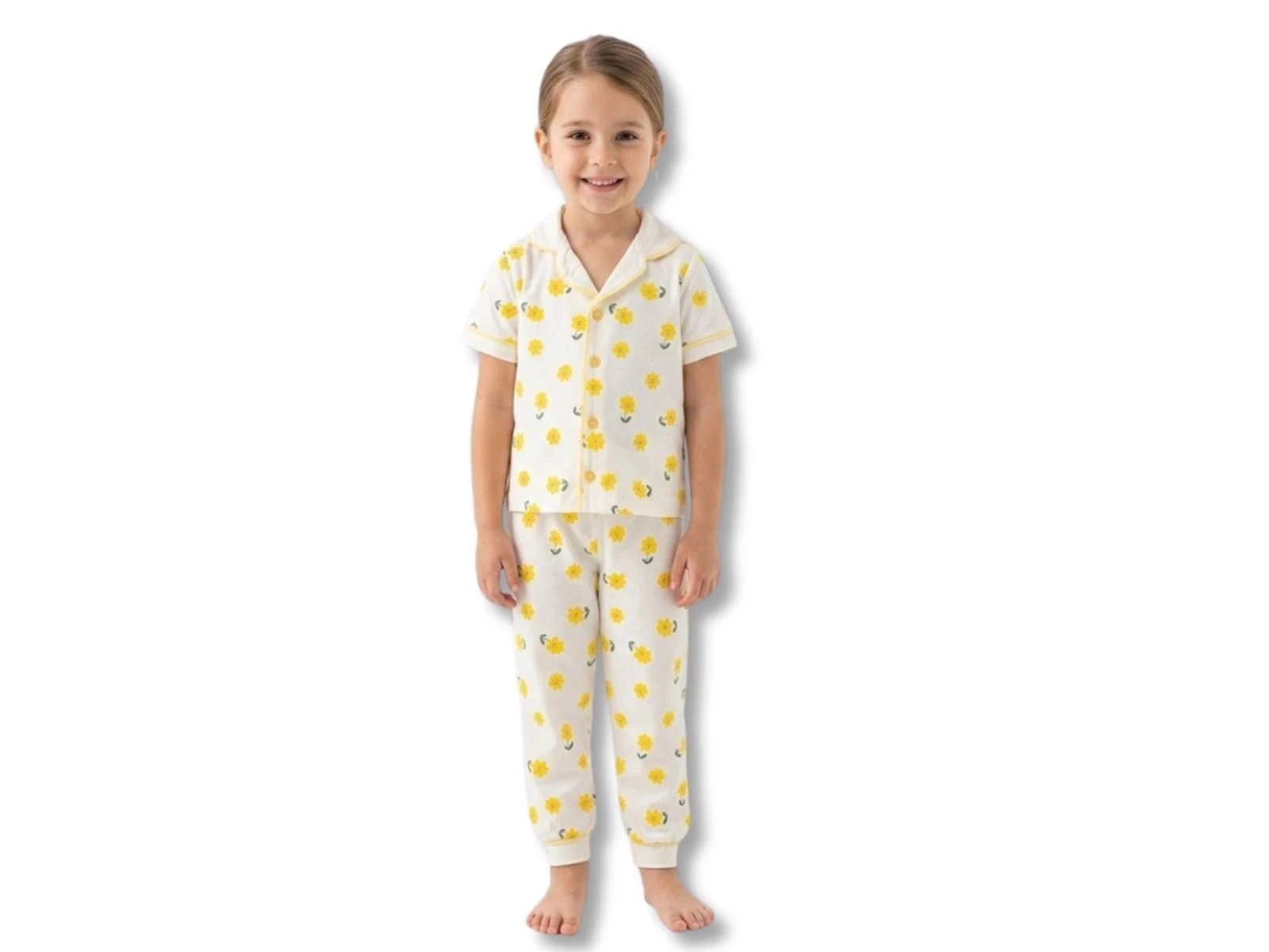 Papatya Desenli Kız Pijama Takım