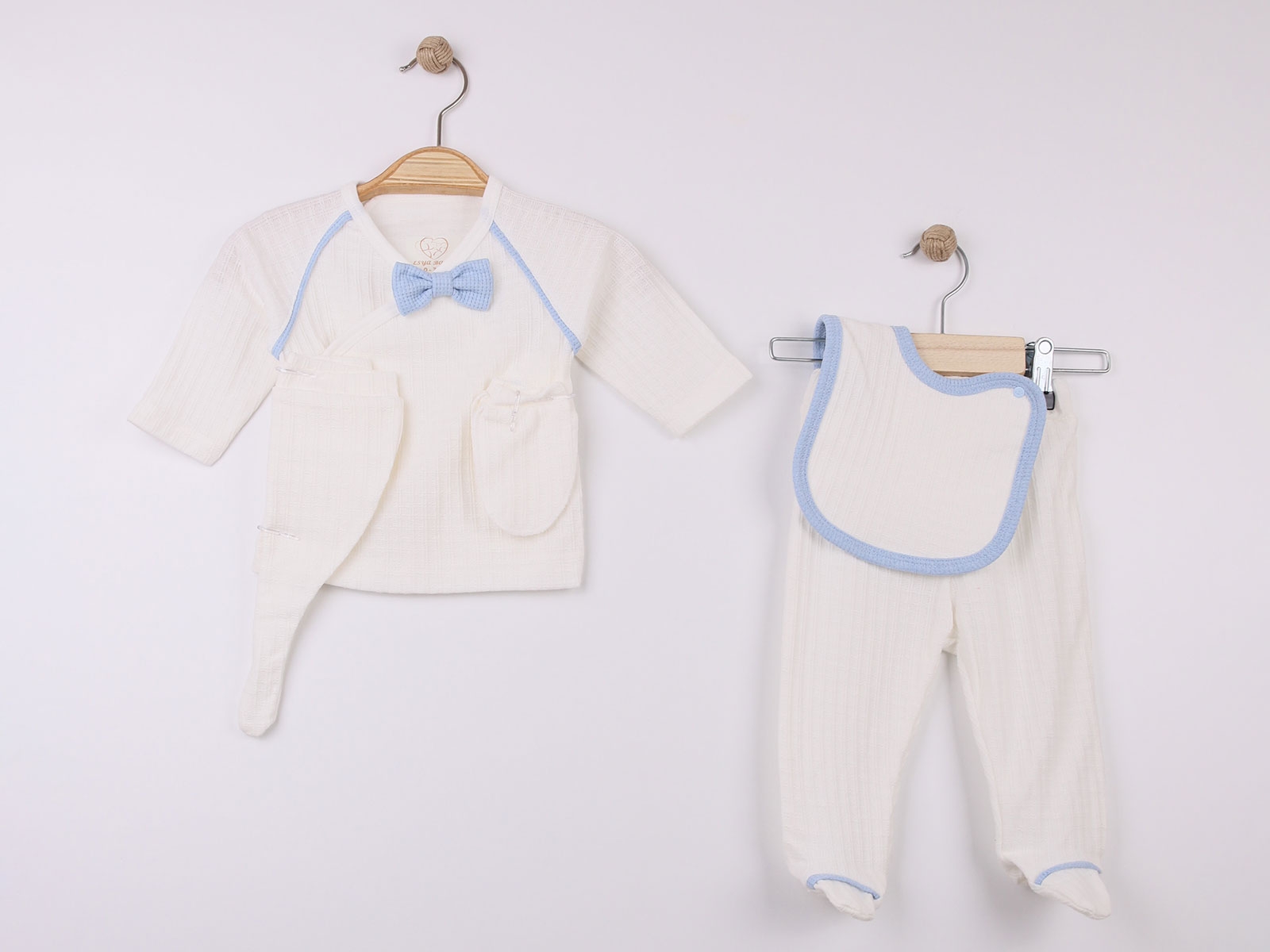 Papyon Detaylı Erkek Bebe 5li Set