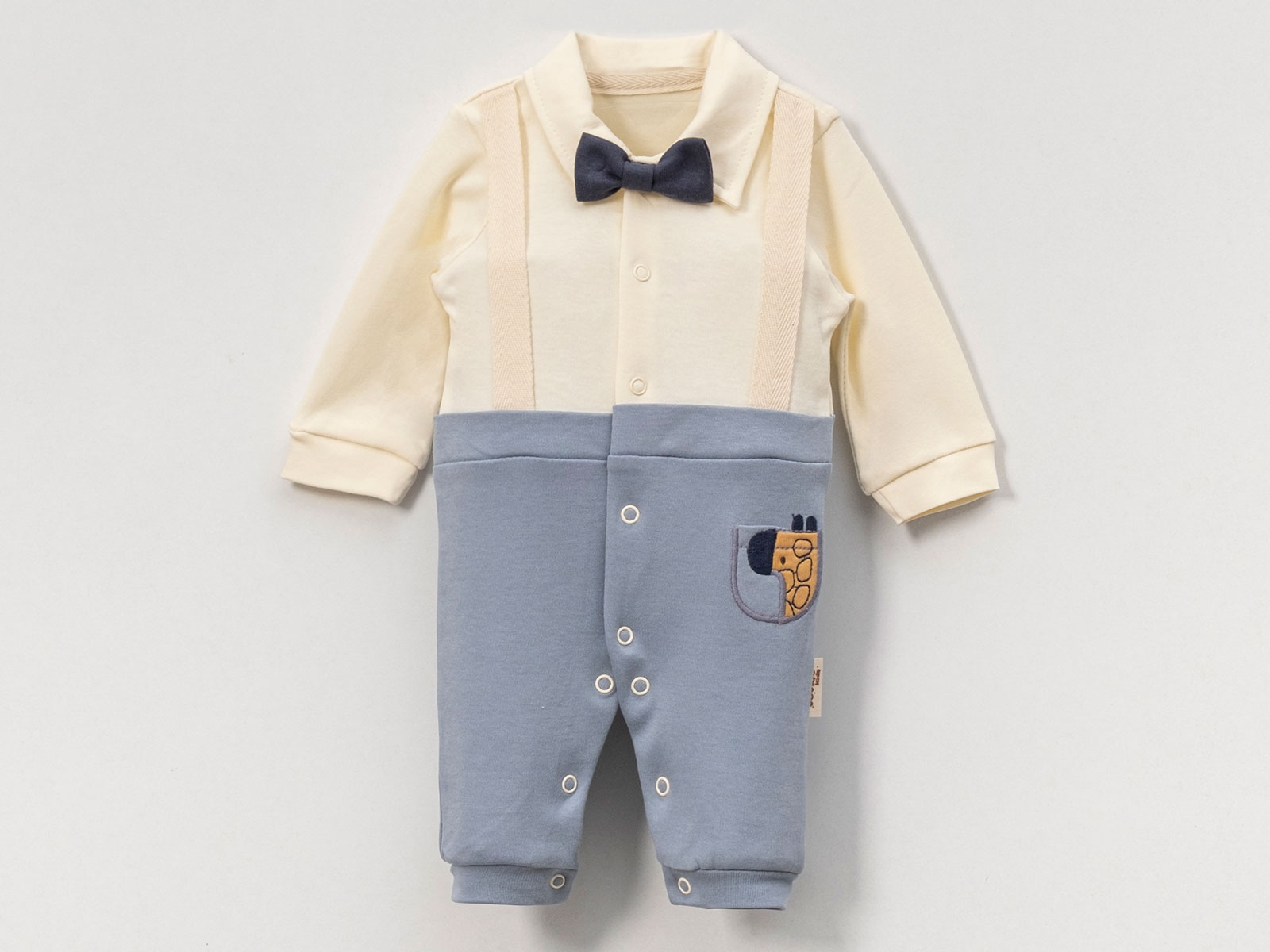 Papyon Detaylı Erkek Bebe Tulum
