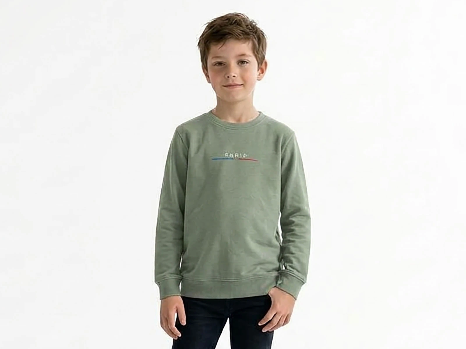 Toptan TANEM KİDS Paris Baskılı Şardonlu 3 İp Erkek Çocuk Sweat Toptan Bebek Çocuk Giyim - Beniz Kids