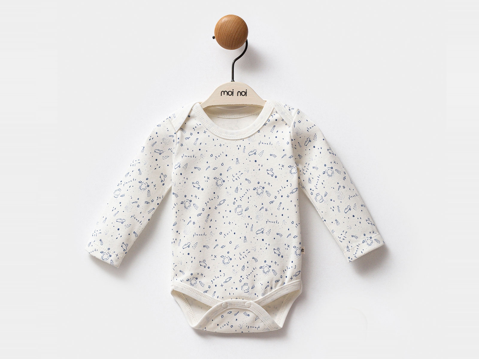 Planet Desenli Erkek Bebe Çıtçıtlı Badi