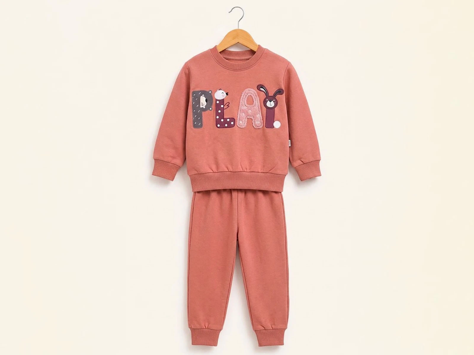 Toptan FEELY KİDS Play Nakışlı Kız Takım  Toptan Bebek Çocuk Giyim - Beniz Kids