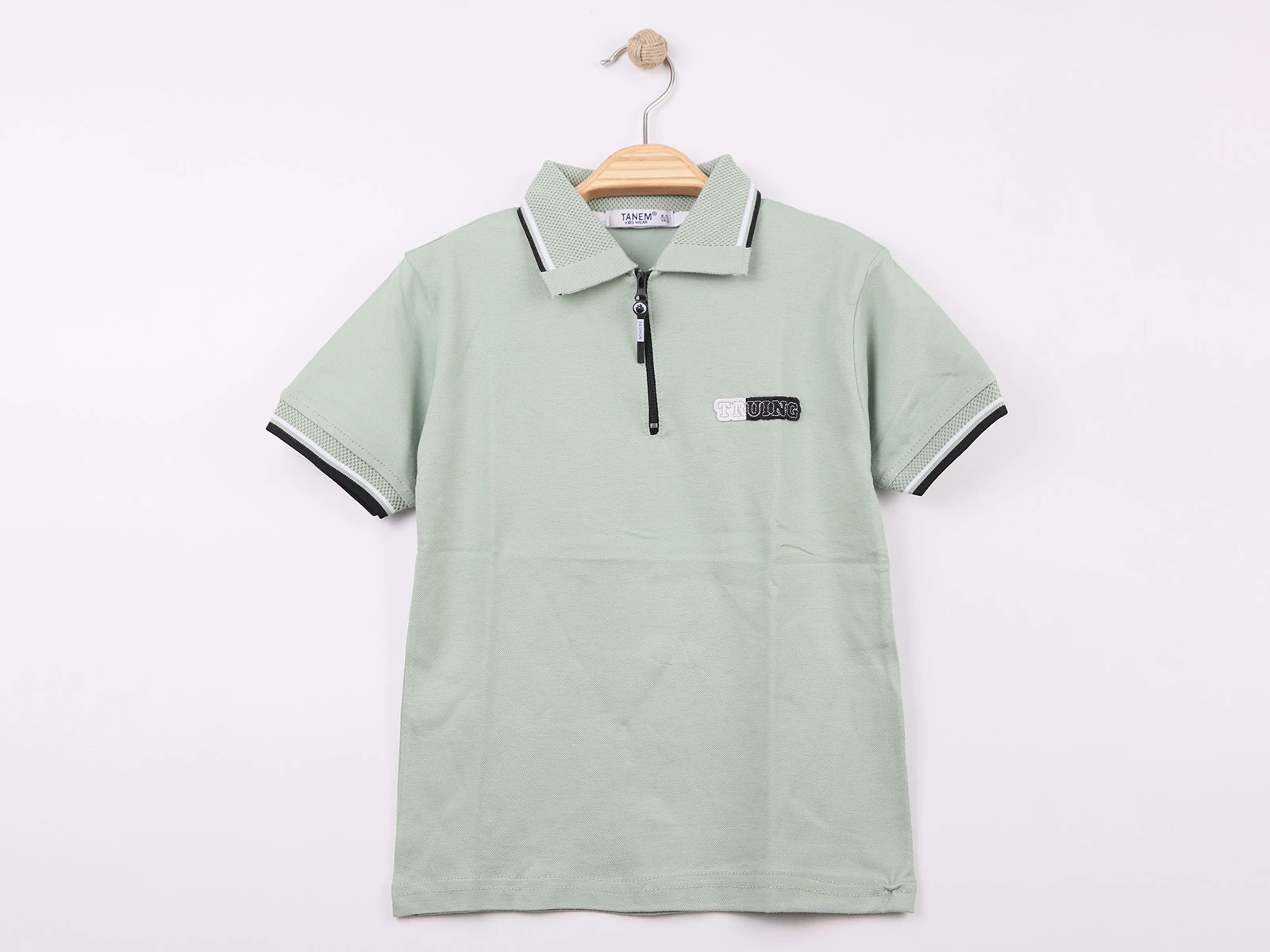 Polo Yakalı Truing Baskılı Erkek Tişört