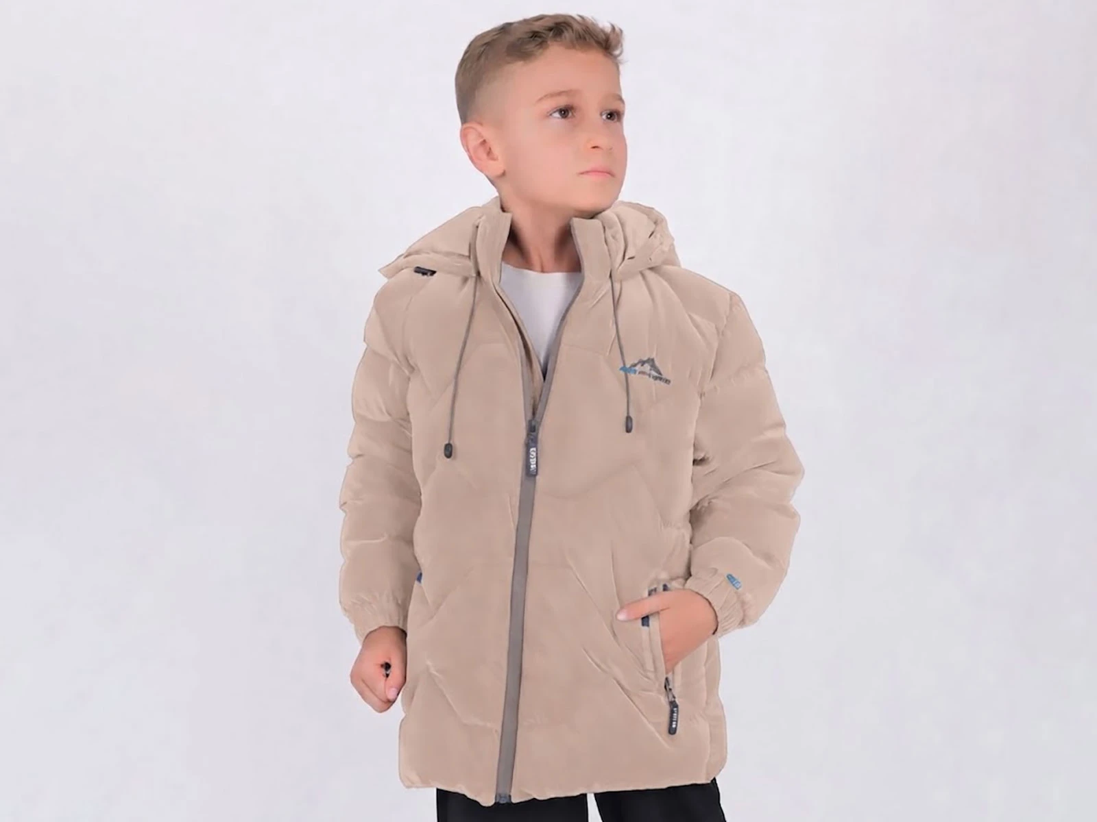 Toptan ROBİN RBN Armalı Fermuarlı Kapşonlu Erkek Mont  Toptan Bebek Çocuk Giyim - Beniz Kids