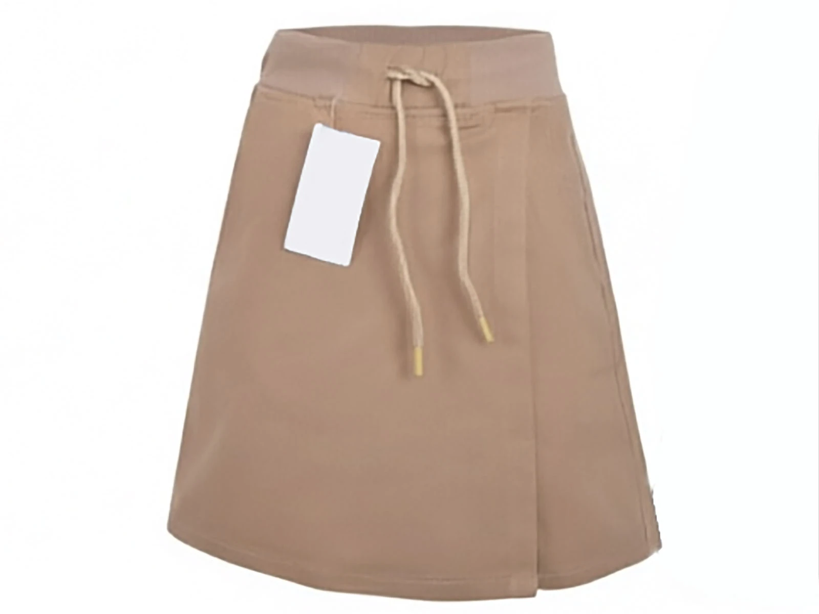 Lastikli İpli Kız Okul Şort Etek
