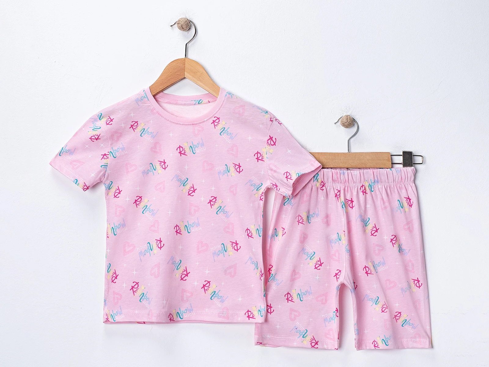 Rainbow Desenli Kız Pijama Takım