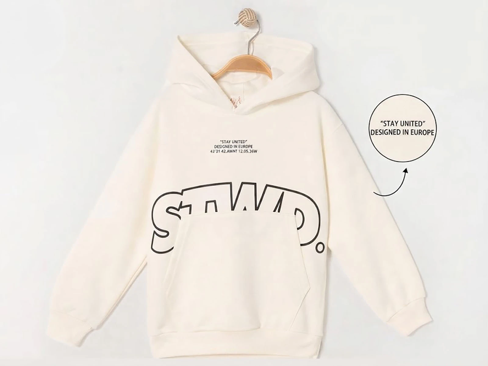 Toptan RUHAT KİDS STWD Baskılı Kanguru Cepli Kapşonlu 3 İp Şardonlu Erkek Sweat  Toptan Bebek Çocuk Giyim - Beniz Kids