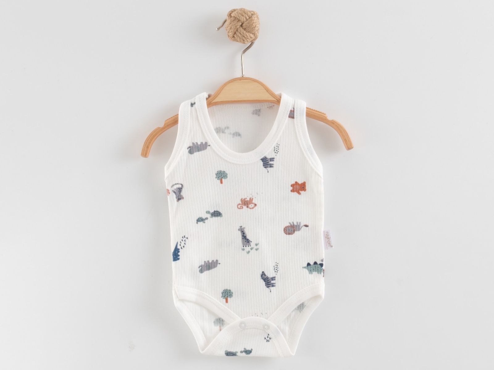 Safari Desenli Erkek Bebe Çıtcıtlı Badi