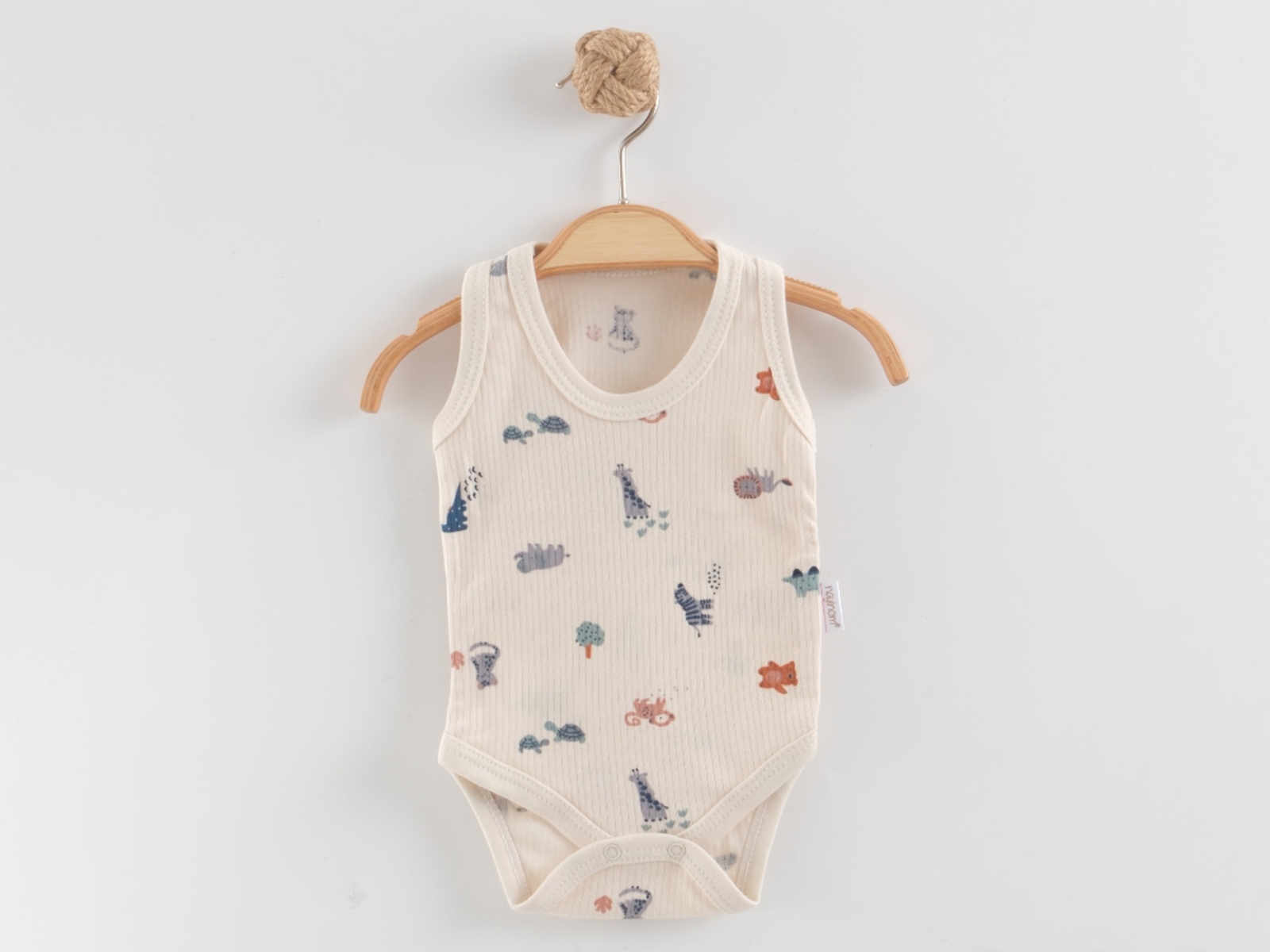 Safari Desenli Erkek Bebe Çıtcıtlı Badi