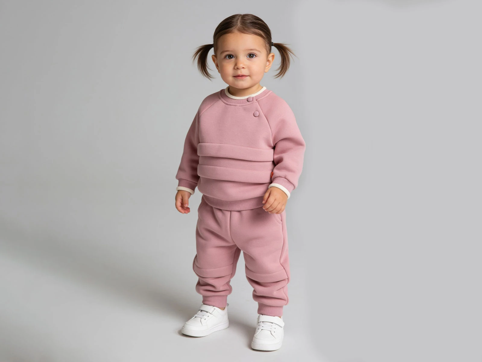 Toptan BEYAZ BEBEK Şerit Detaylı Şardonlu 3 İp Kız Bebek Takım Toptan Bebek Çocuk Giyim - Beniz Kids