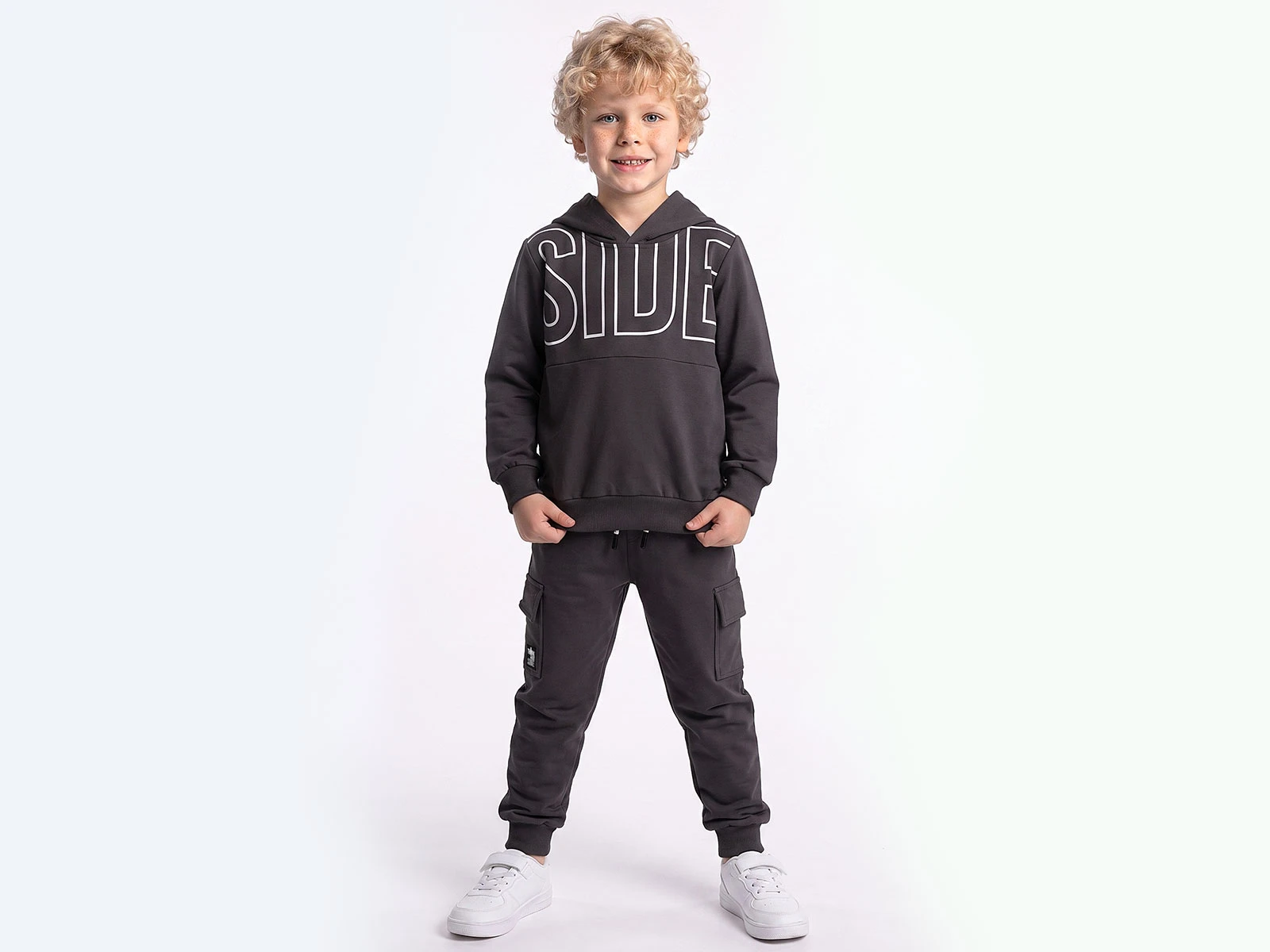 Toptan YAVRUCAK LİFE 2 Side Baskılı Kapşonlu Erkek Takım  Toptan Bebek Çocuk Giyim - Beniz Kids