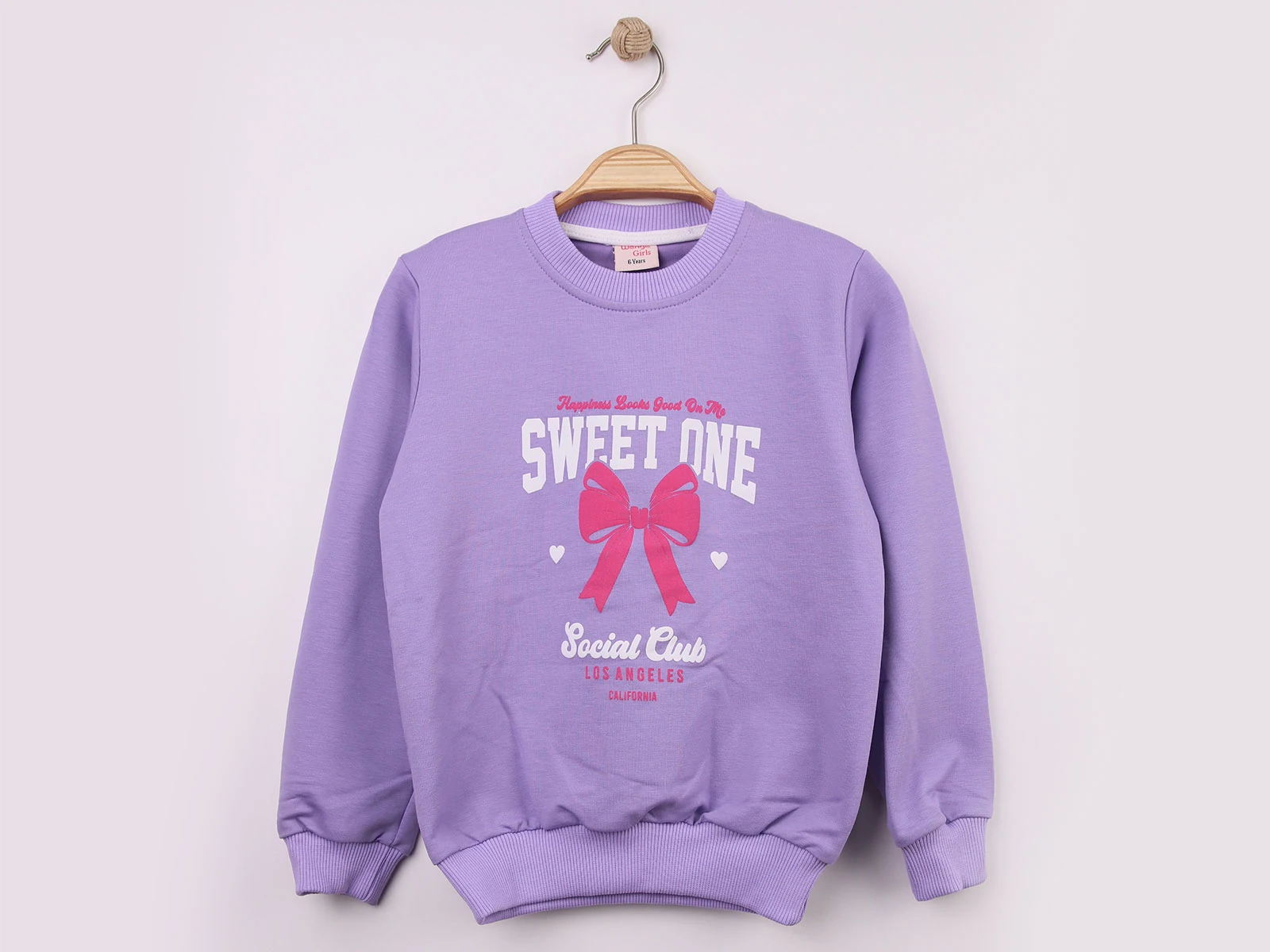 Toptan WENGE KİDS Sweet Baskılı Kız Sweat  Toptan Bebek Çocuk Giyim - Beniz Kids
