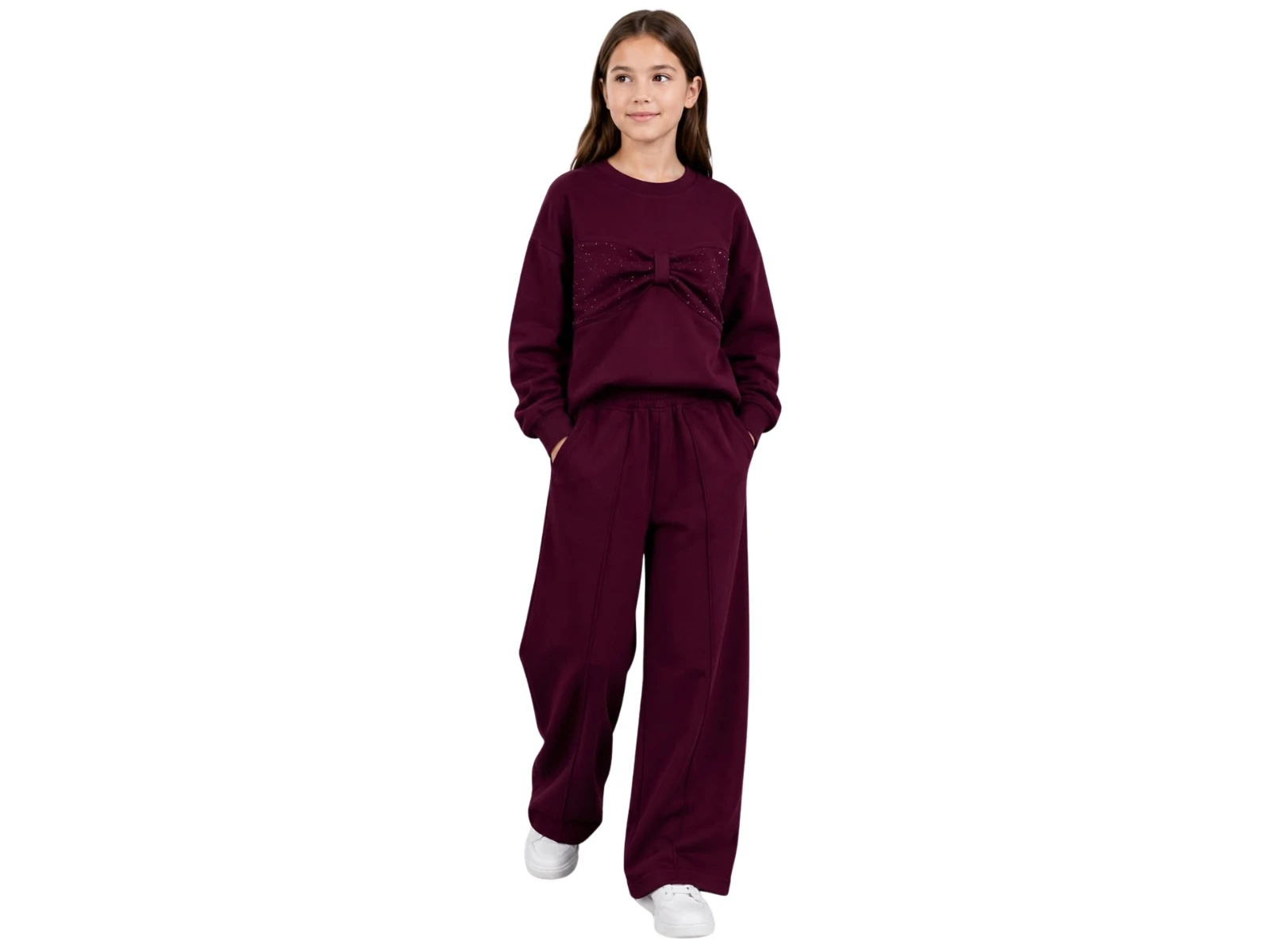 Toptan İNCİLAY Taşlı Fiyonklu Oysho Kız Takım  Toptan Bebek Çocuk Giyim - Beniz Kids