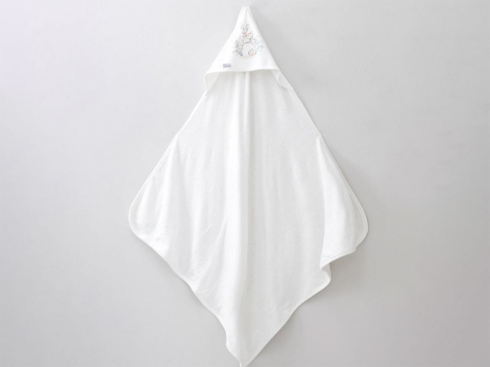 Tavşan Nakışlı Kız Bebe Havlu 80x85 cm