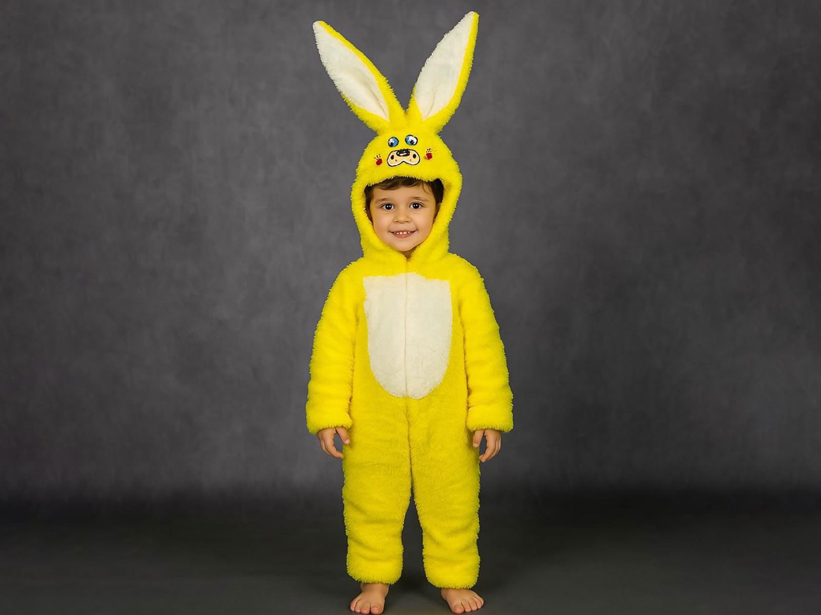 Tavşan Şapkalı Welsoft Peluş Tulum